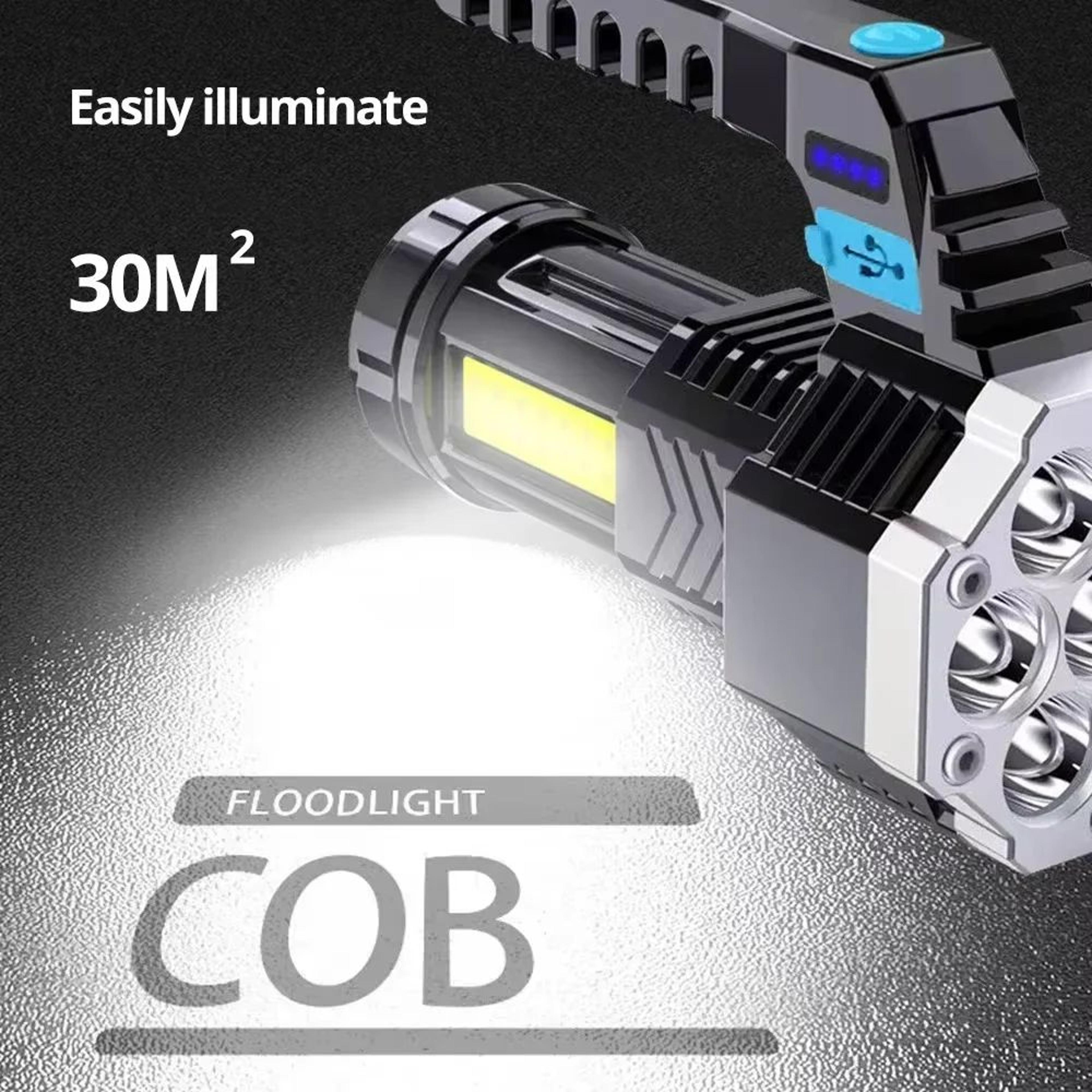 Rechargeable 7 LED Camping Flashlight With COB Side Light 4