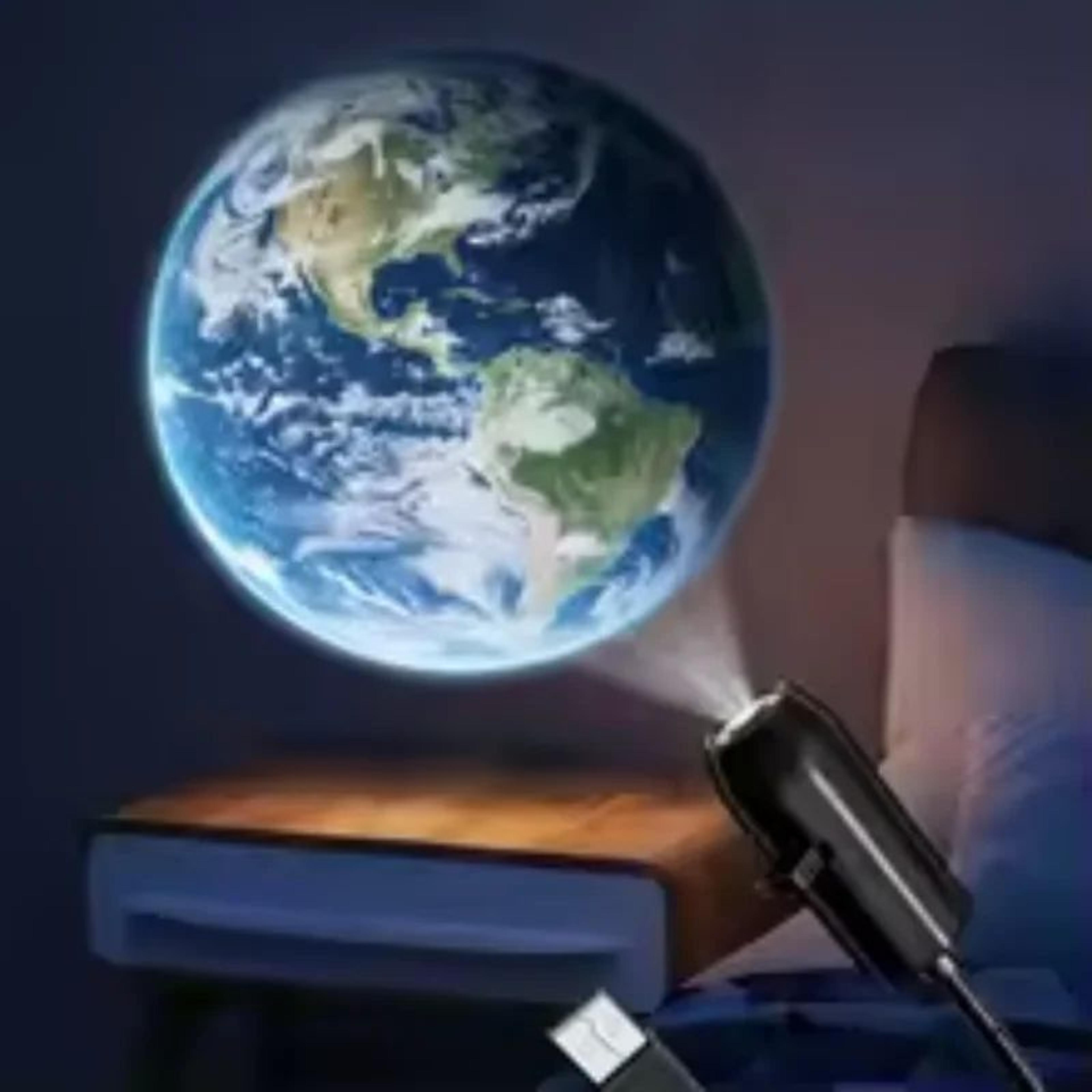 USB Moon And Earth Projection Night Light For Bedroom Decor 1