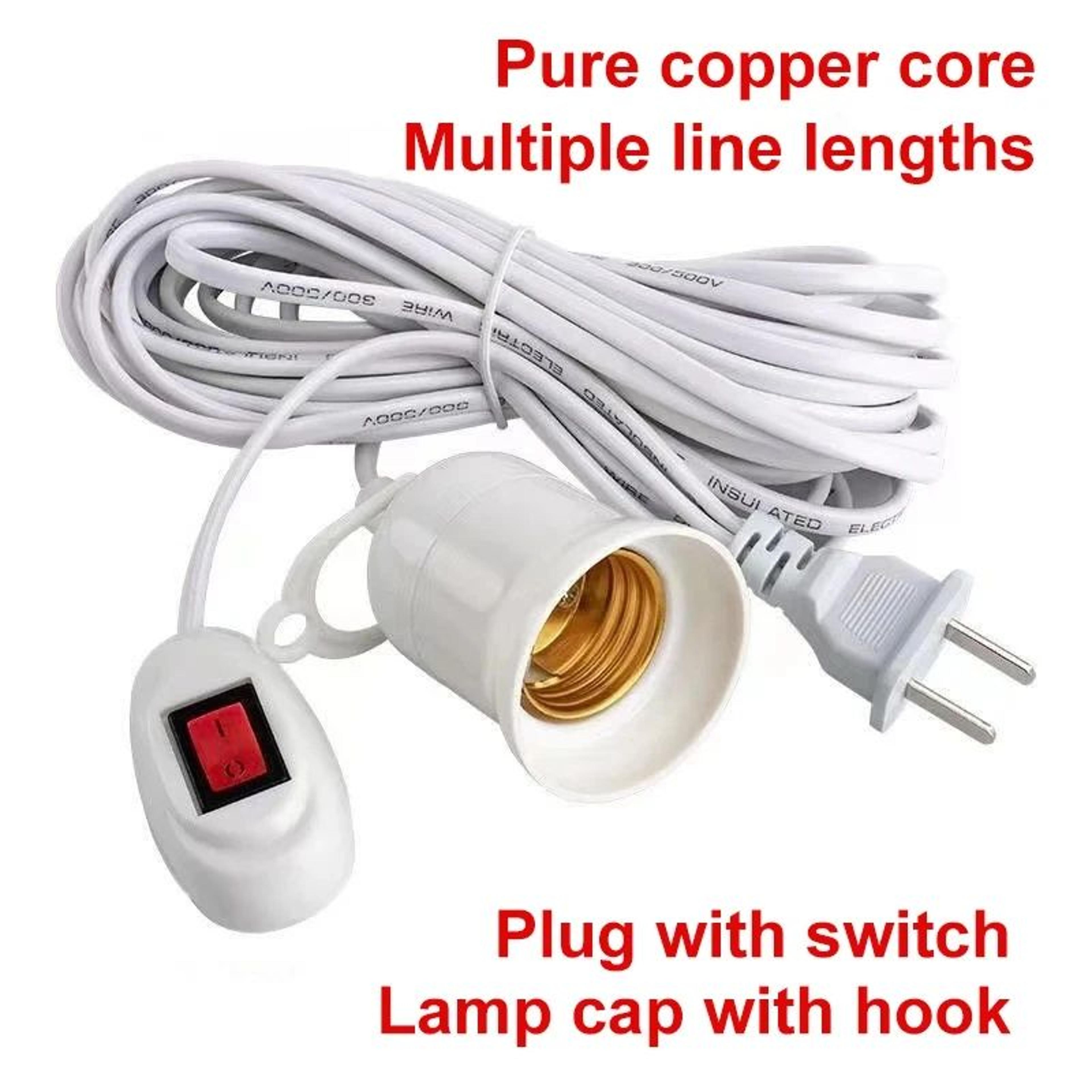 E27 Hanging Lamp Holder With Switch And 5m Or 10m Cord 4