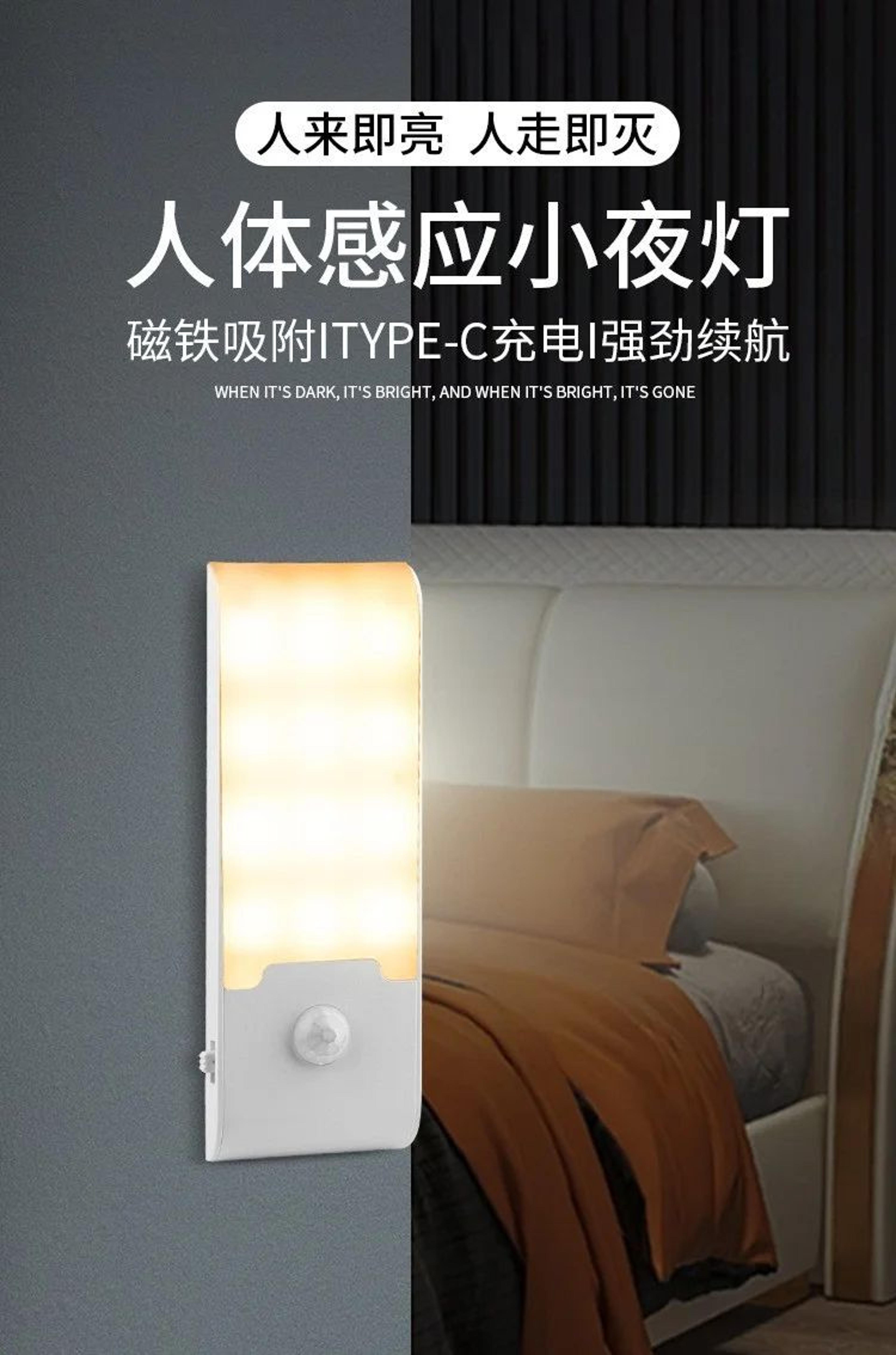 Rechargeable Motion Sensor LED Night Light For Bedrooms And Hallways 1