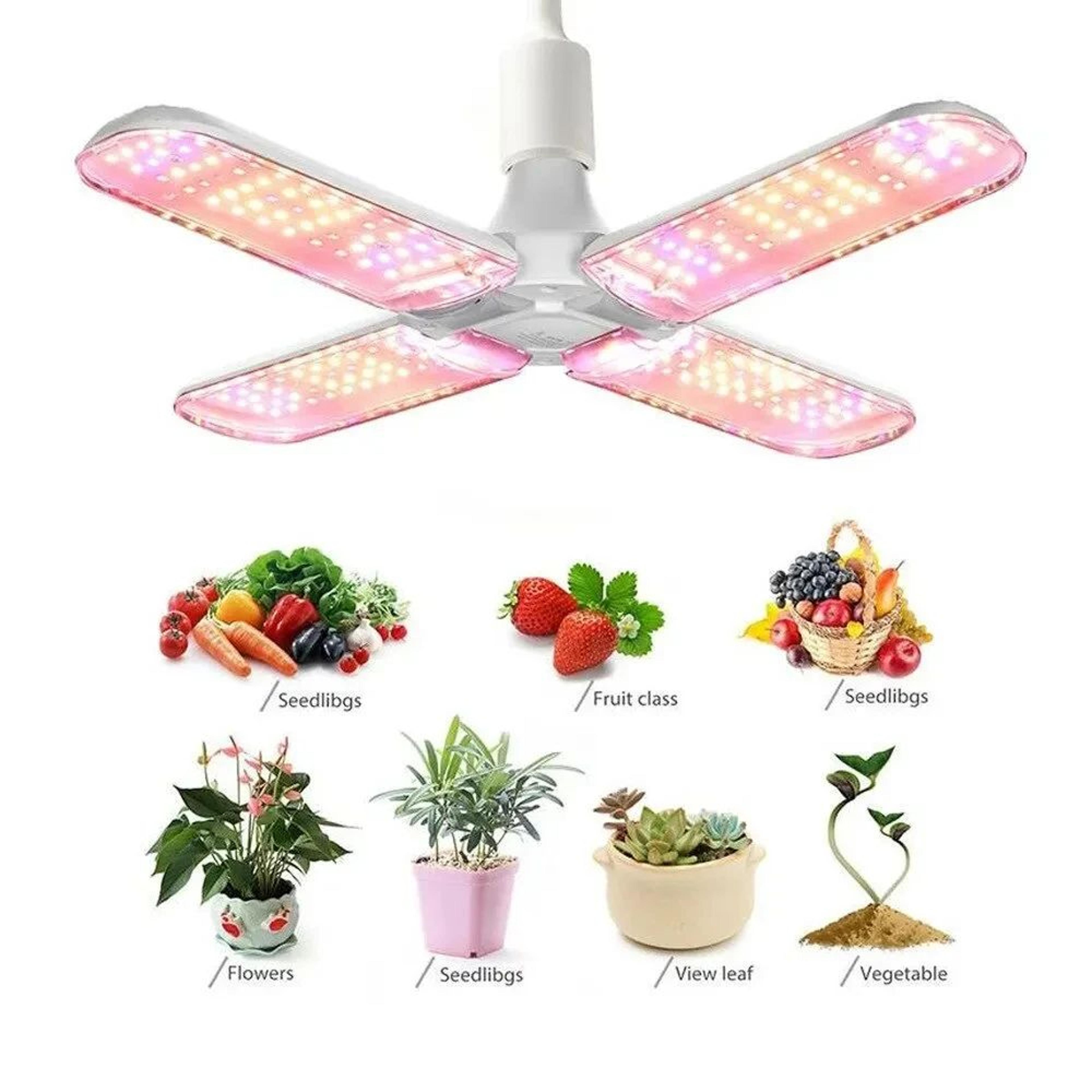 48w full spectrum e27 led grow light with foldable panels