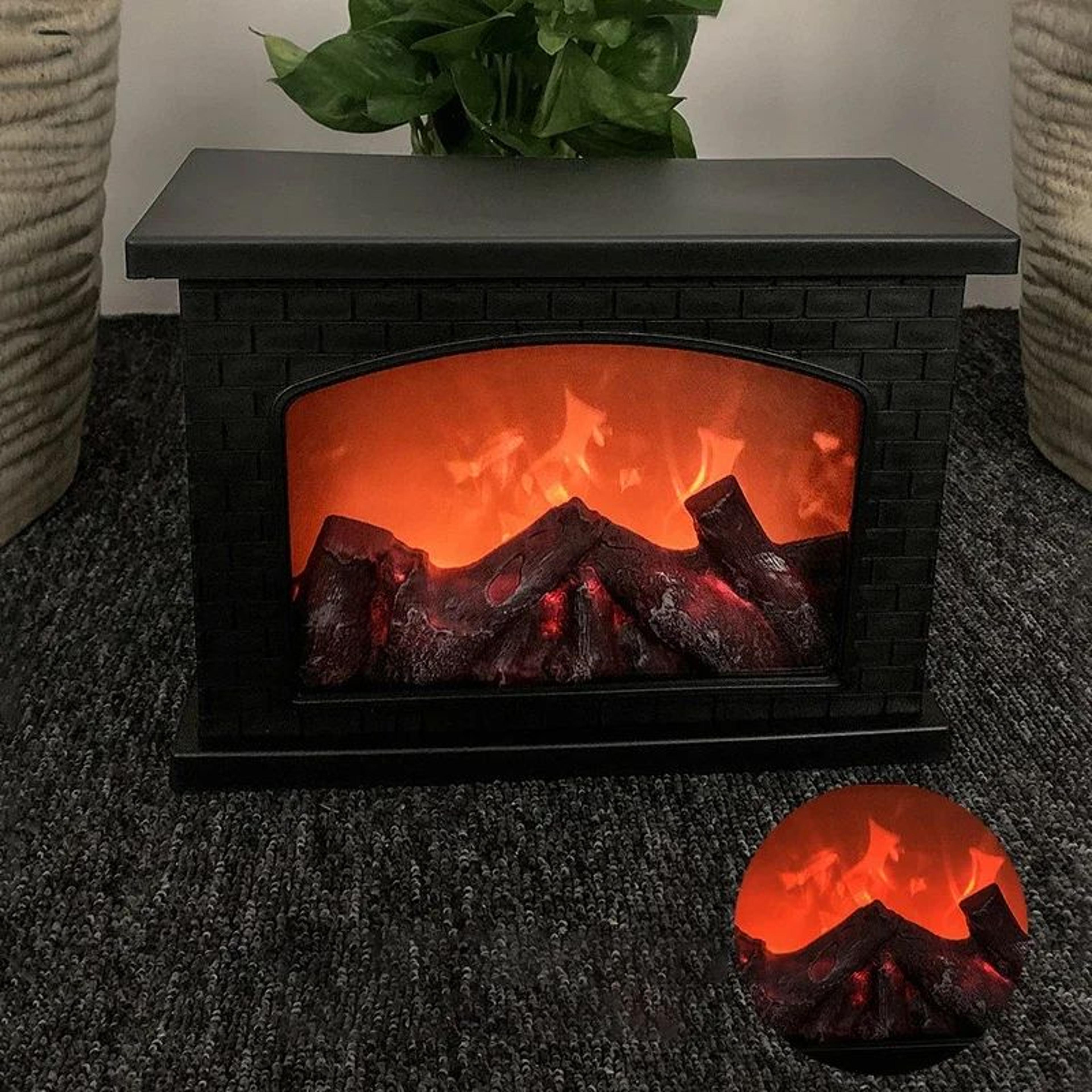 HOMEFISH LED Fireplace Flame Table Lamp For Christmas Decor 1