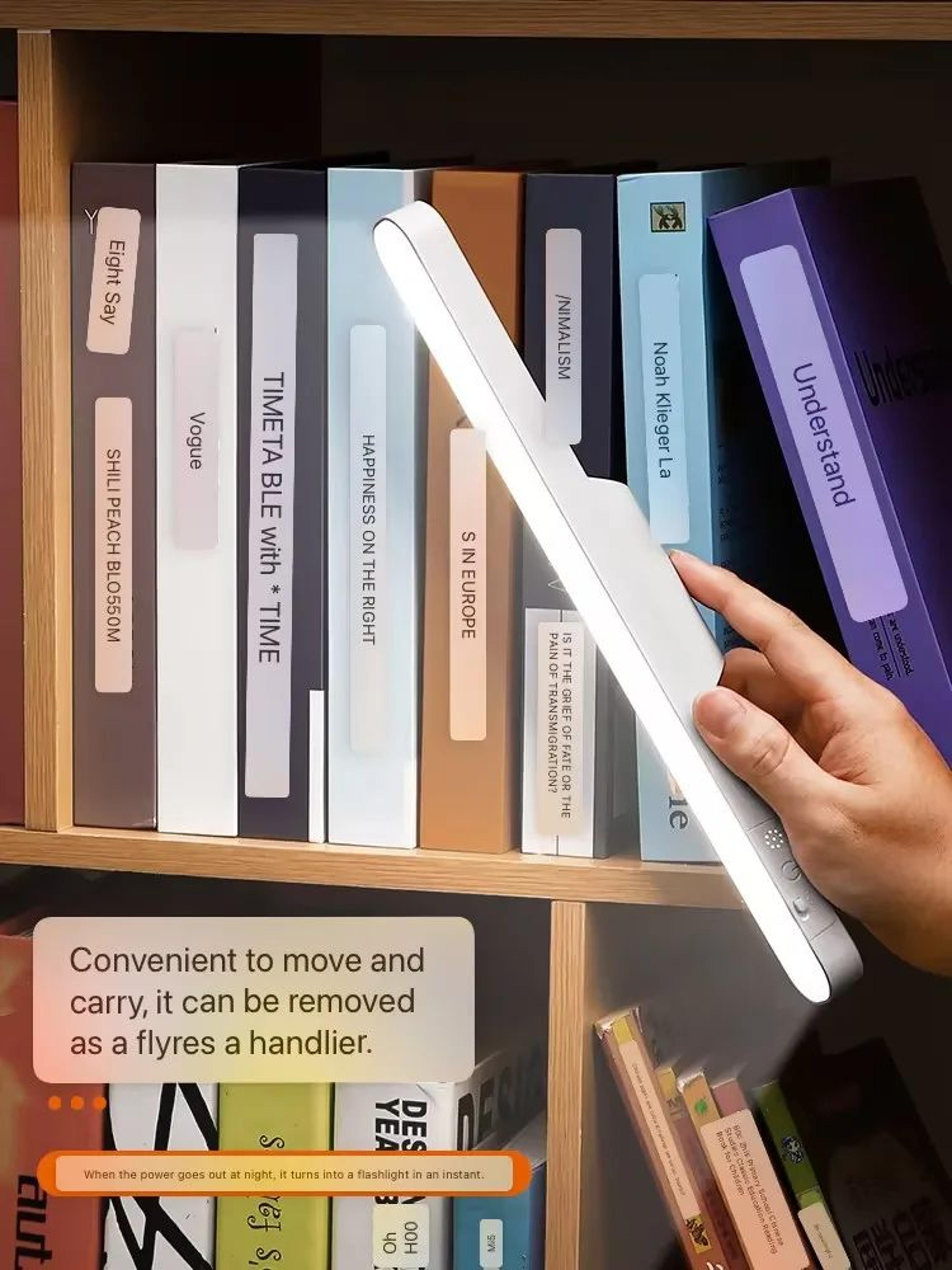 HOMEFISH Rechargeable LED Desk Lamp With Magnetic Mount And Three Light Colors 1