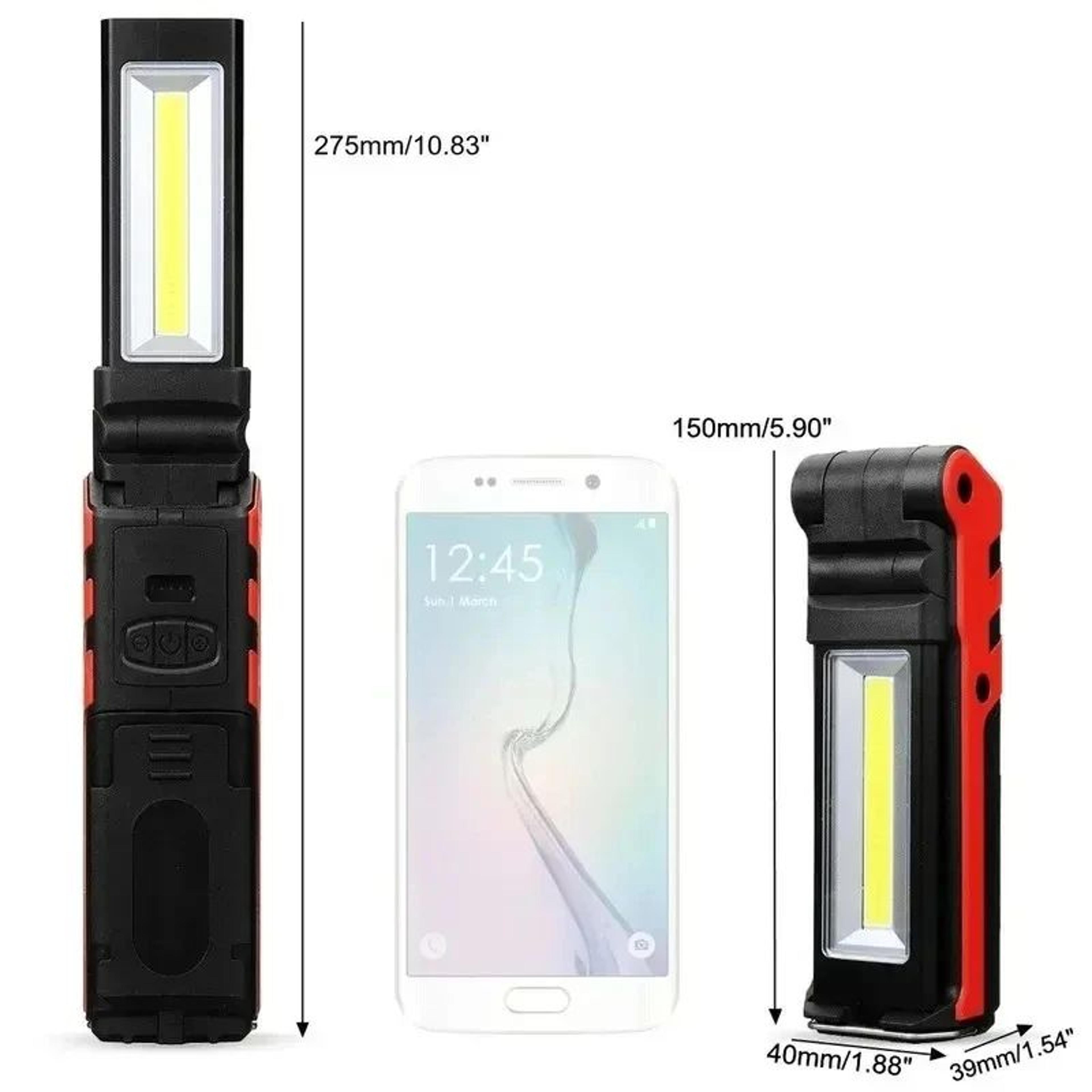 Rechargeable COB LED Work Light With Magnet Hook And Power Bank 4