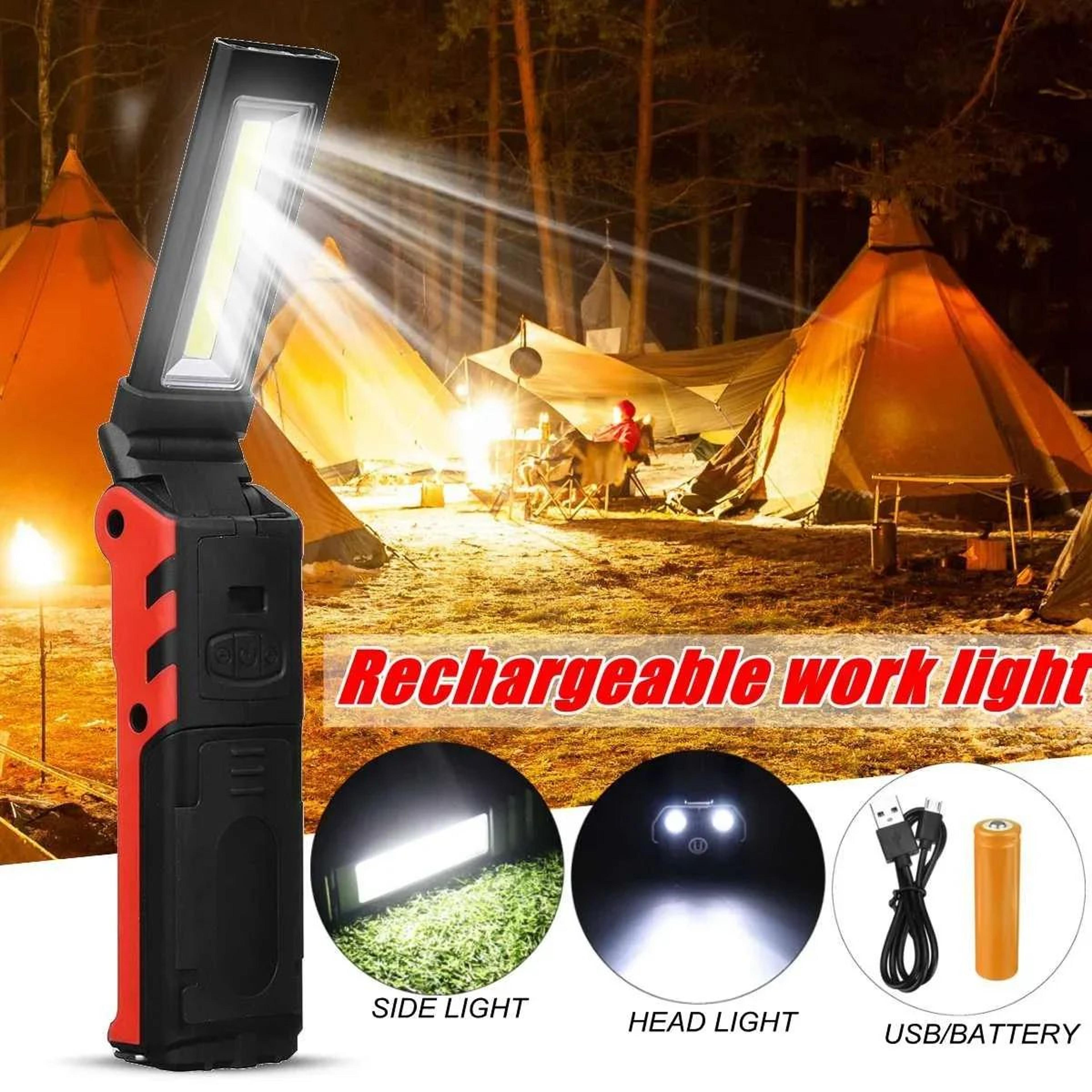 Rechargeable COB LED Work Light With Magnet Hook And Power Bank 6
