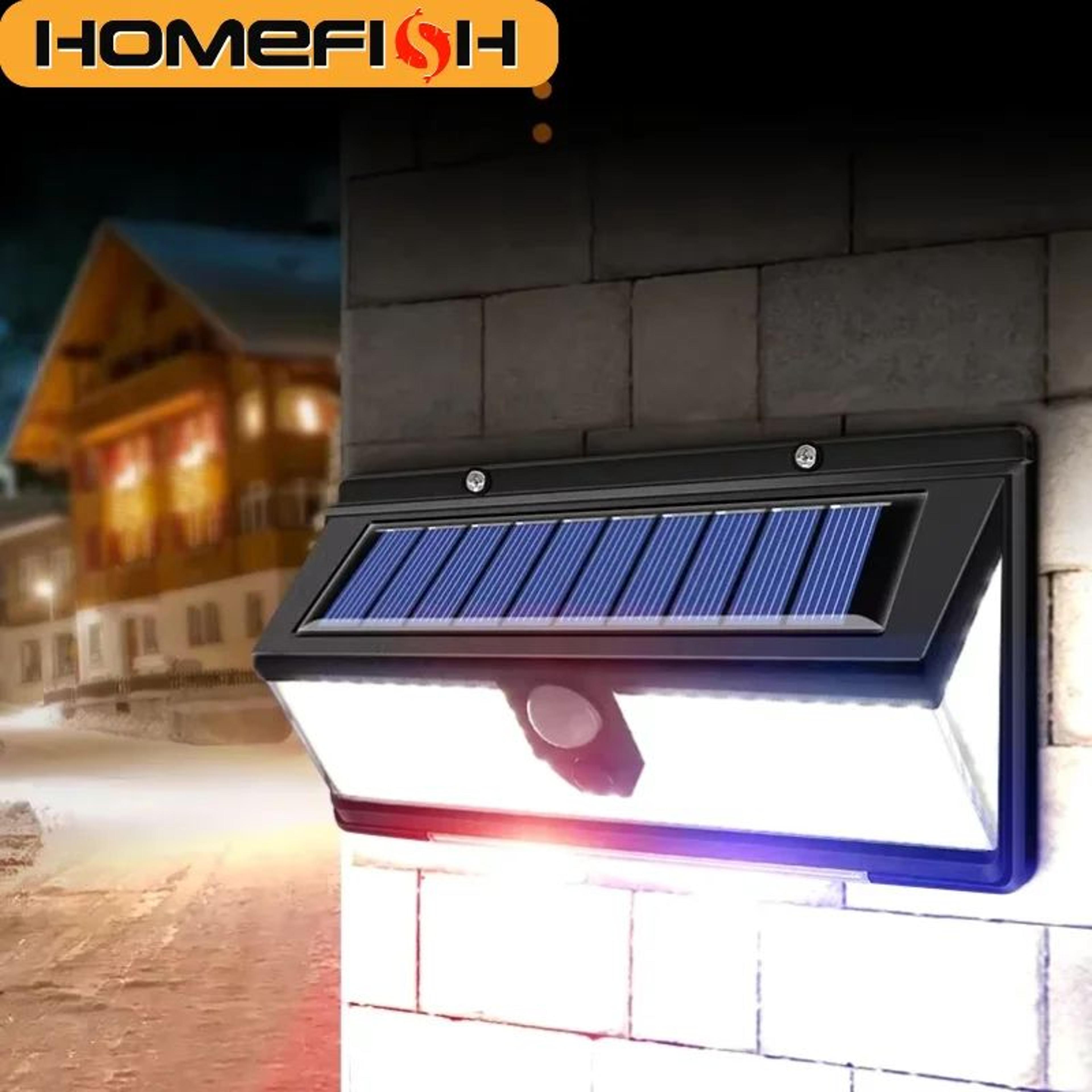 HOMEFISH 190 LED Solar Motion Sensor Wall Light With Four Modes For Yard Door Patio 1