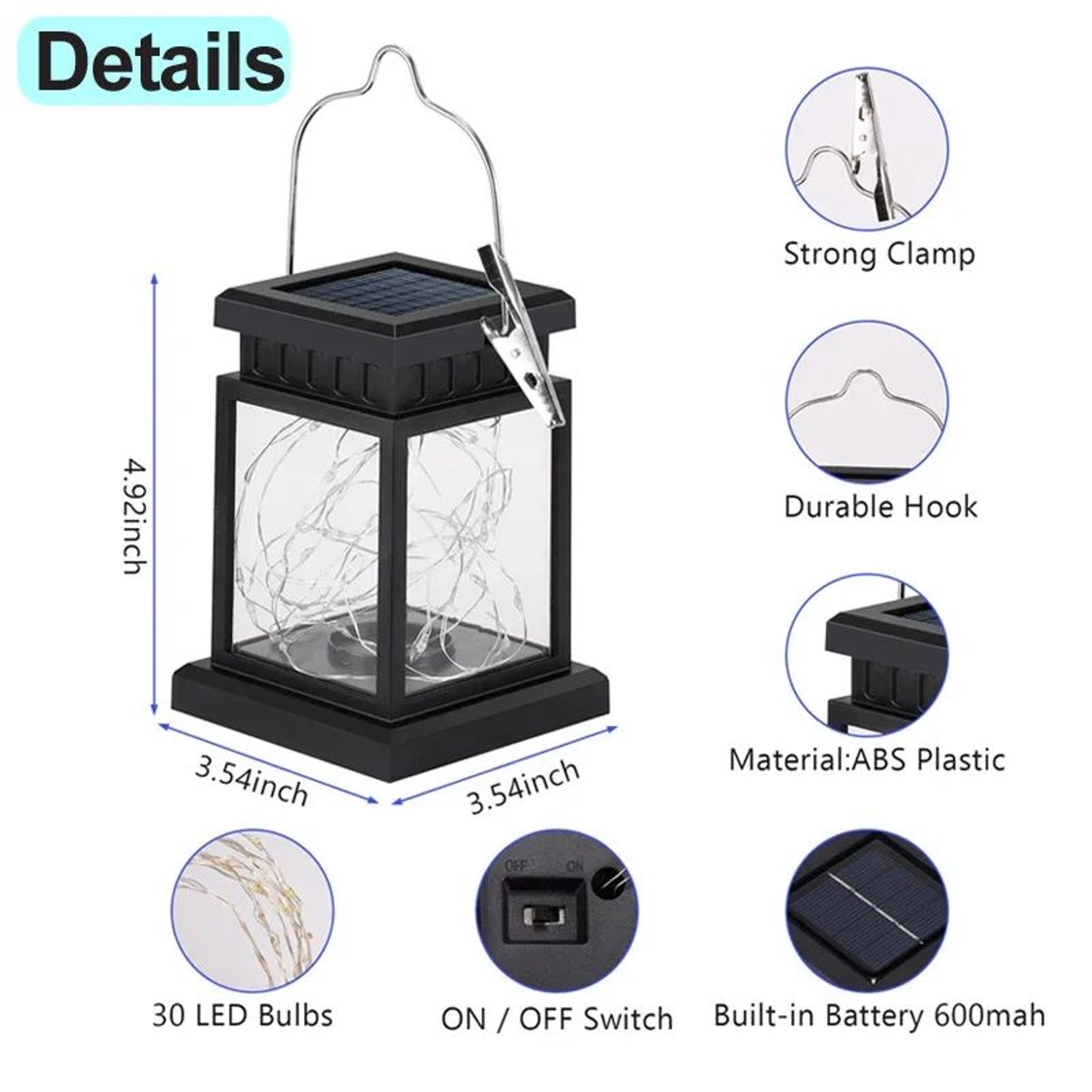 HOMEFISH Solar LED Candle Lantern For Garden And Balcony Decor 3