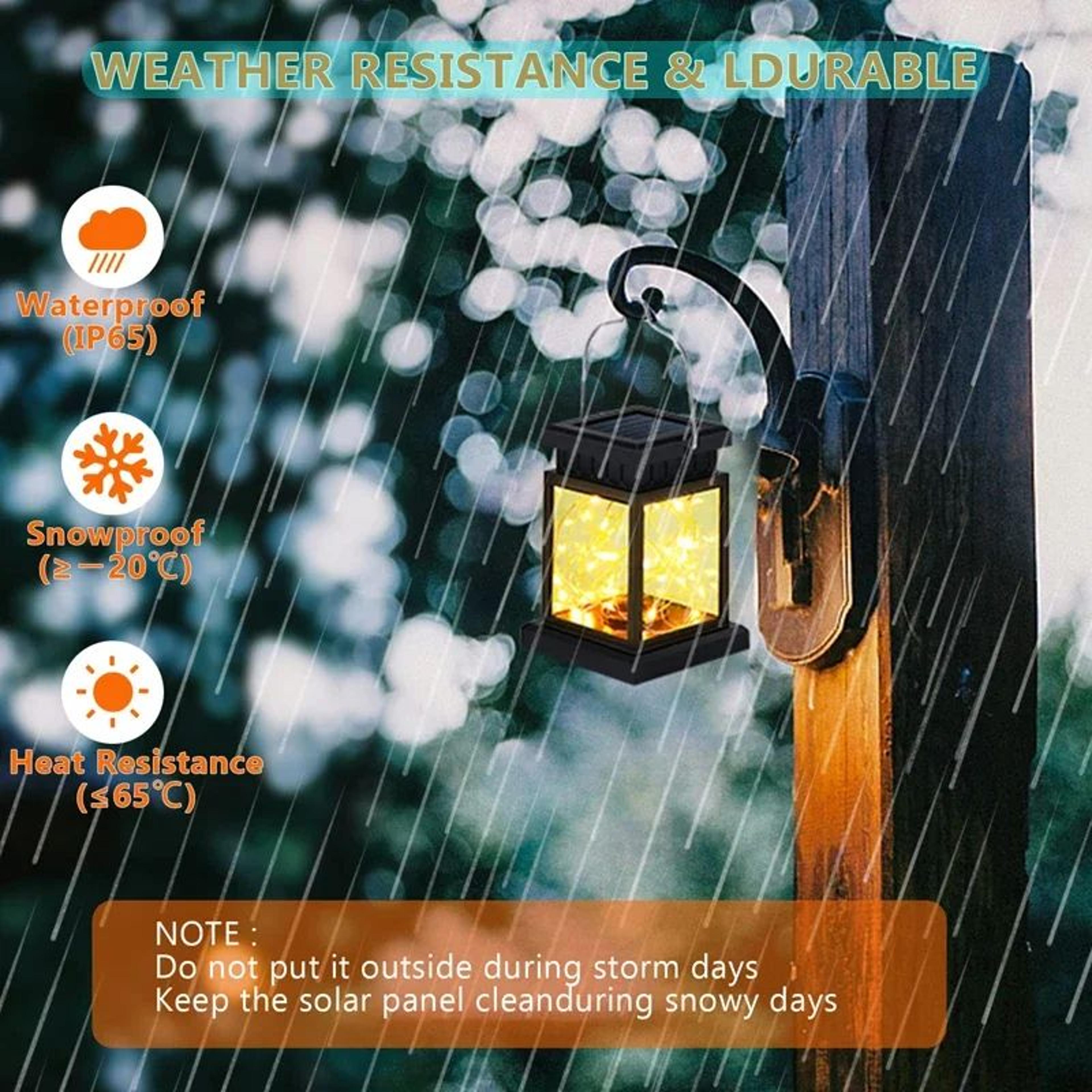 HOMEFISH Solar LED Candle Lantern For Garden And Balcony Decor 1