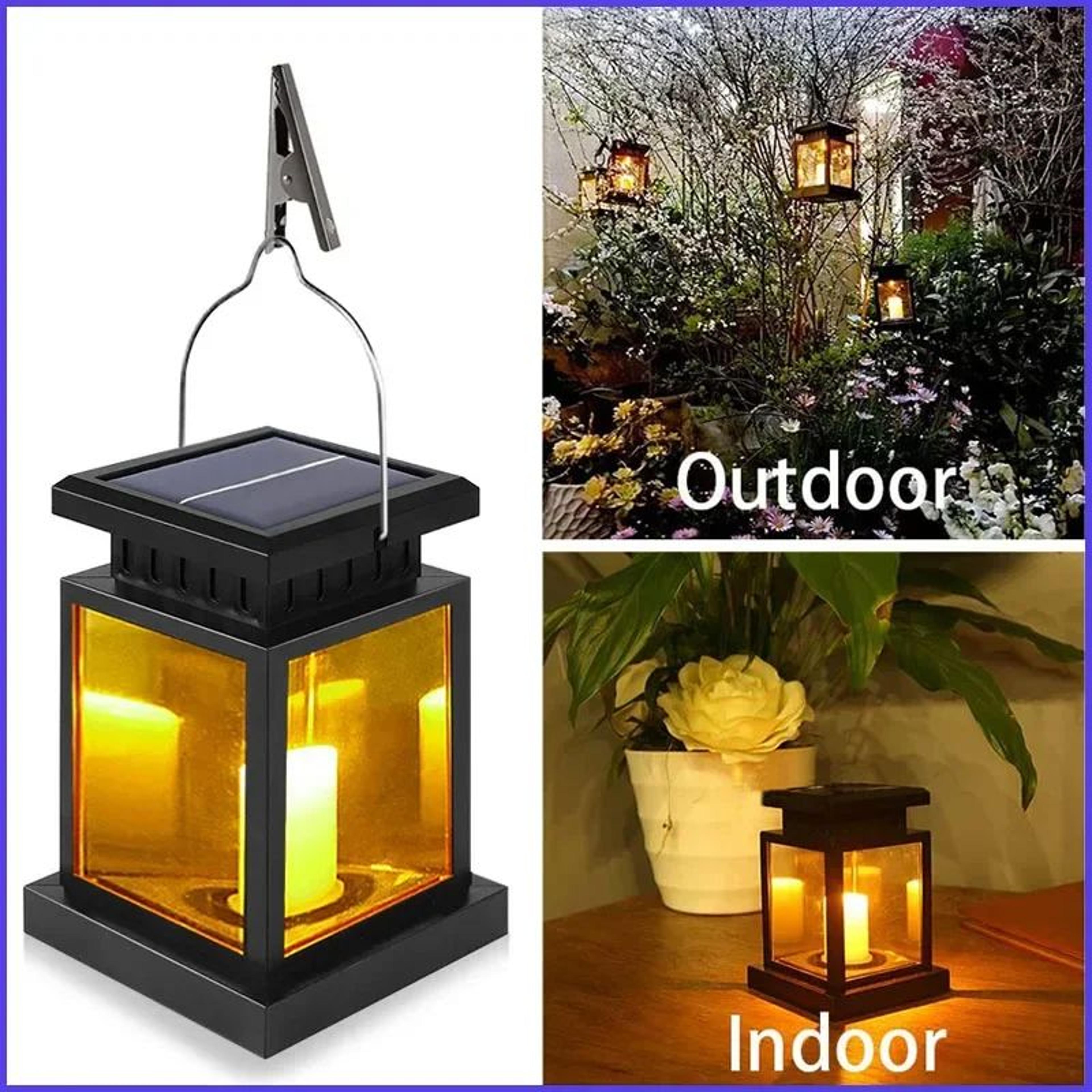 HOMEFISH Solar LED Candle Lantern For Garden And Balcony Decor 8