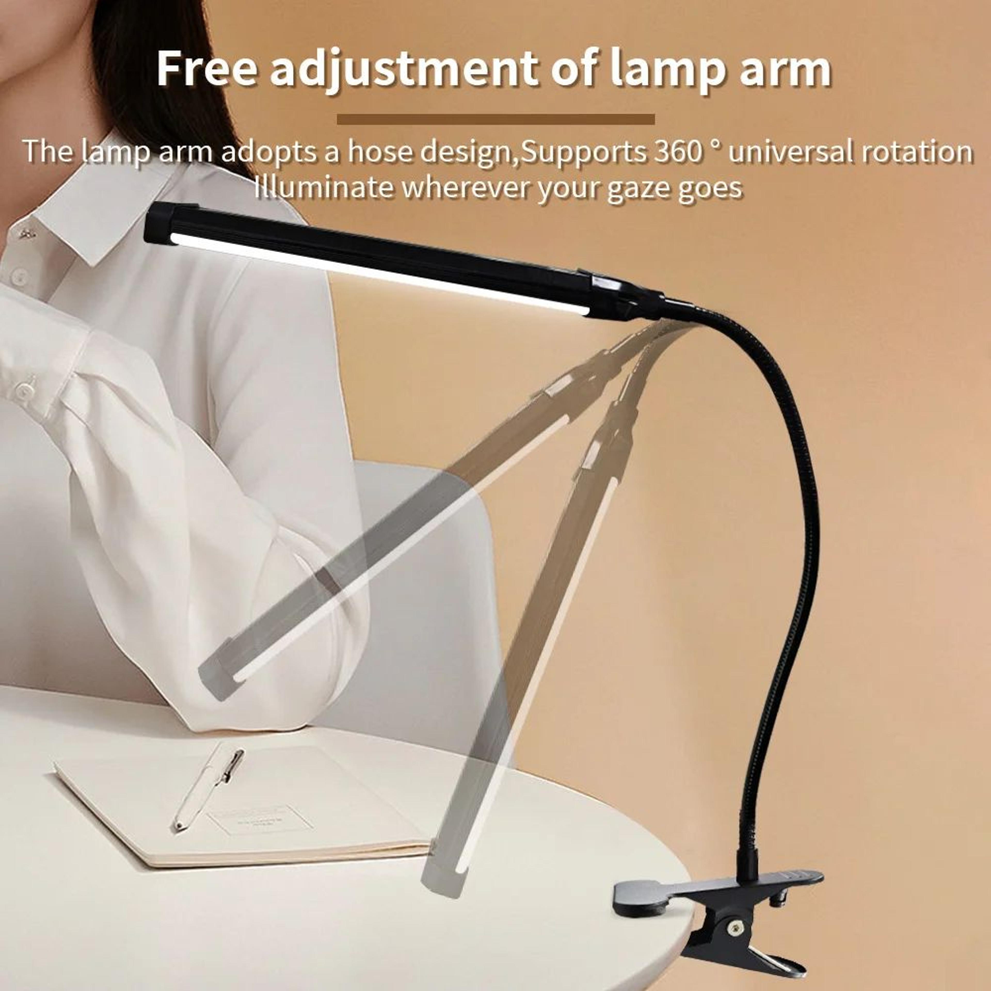 Dimmable USB LED Clamp Desk Lamp With Flexible Reading Light 3