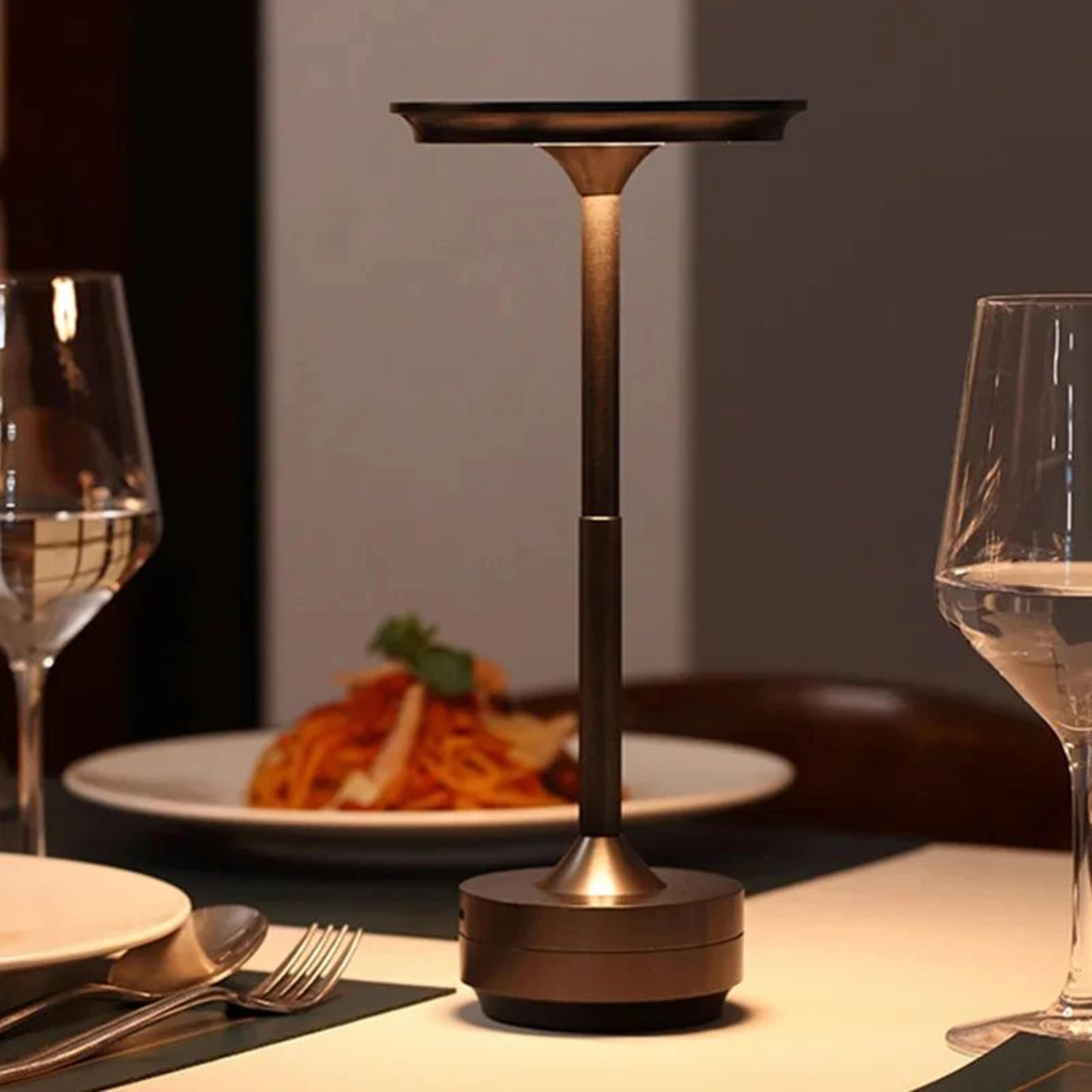 retro rechargeable led table lamp with touch dimming and usb charging