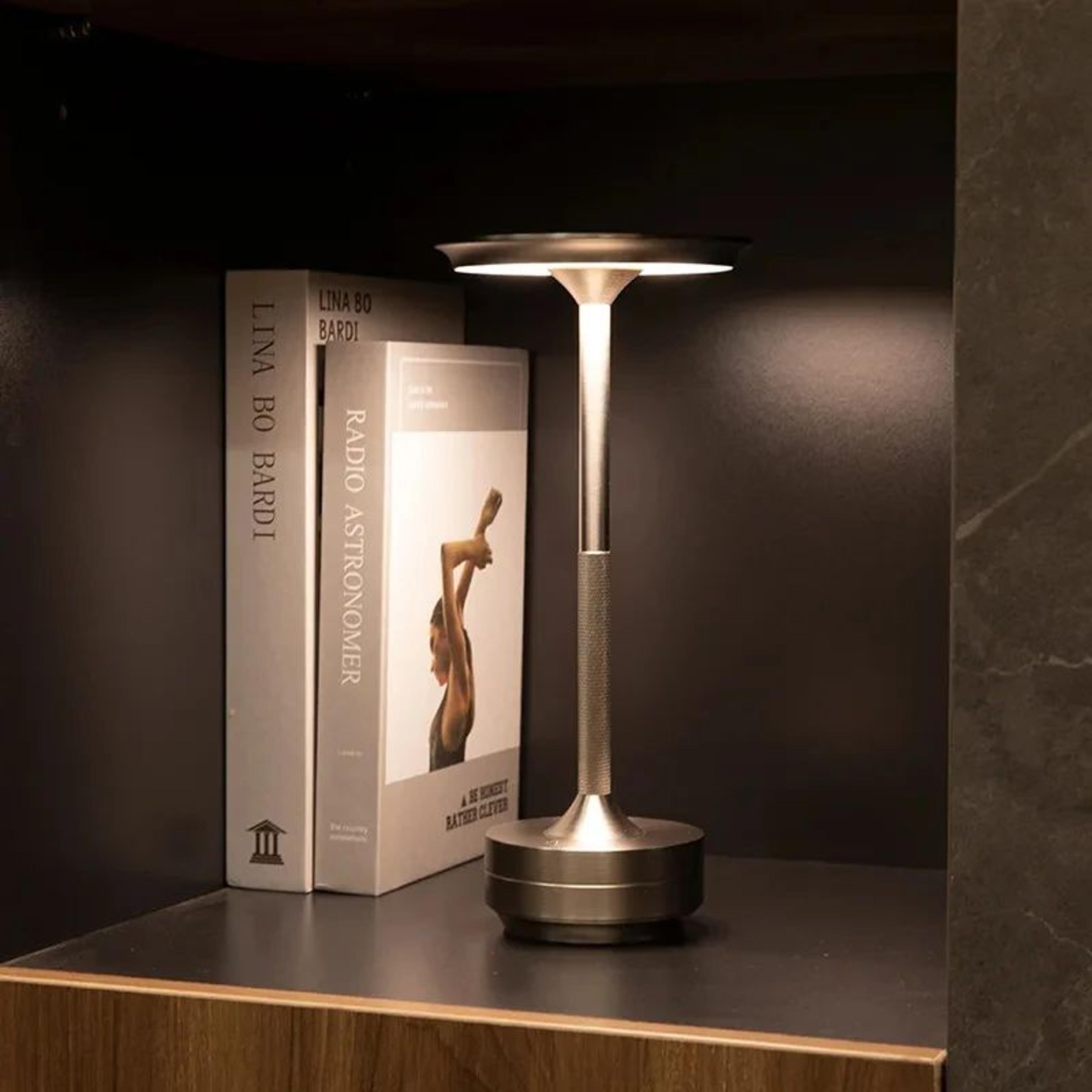 Retro Rechargeable LED Table Lamp With Touch Dimming And USB Charging 2