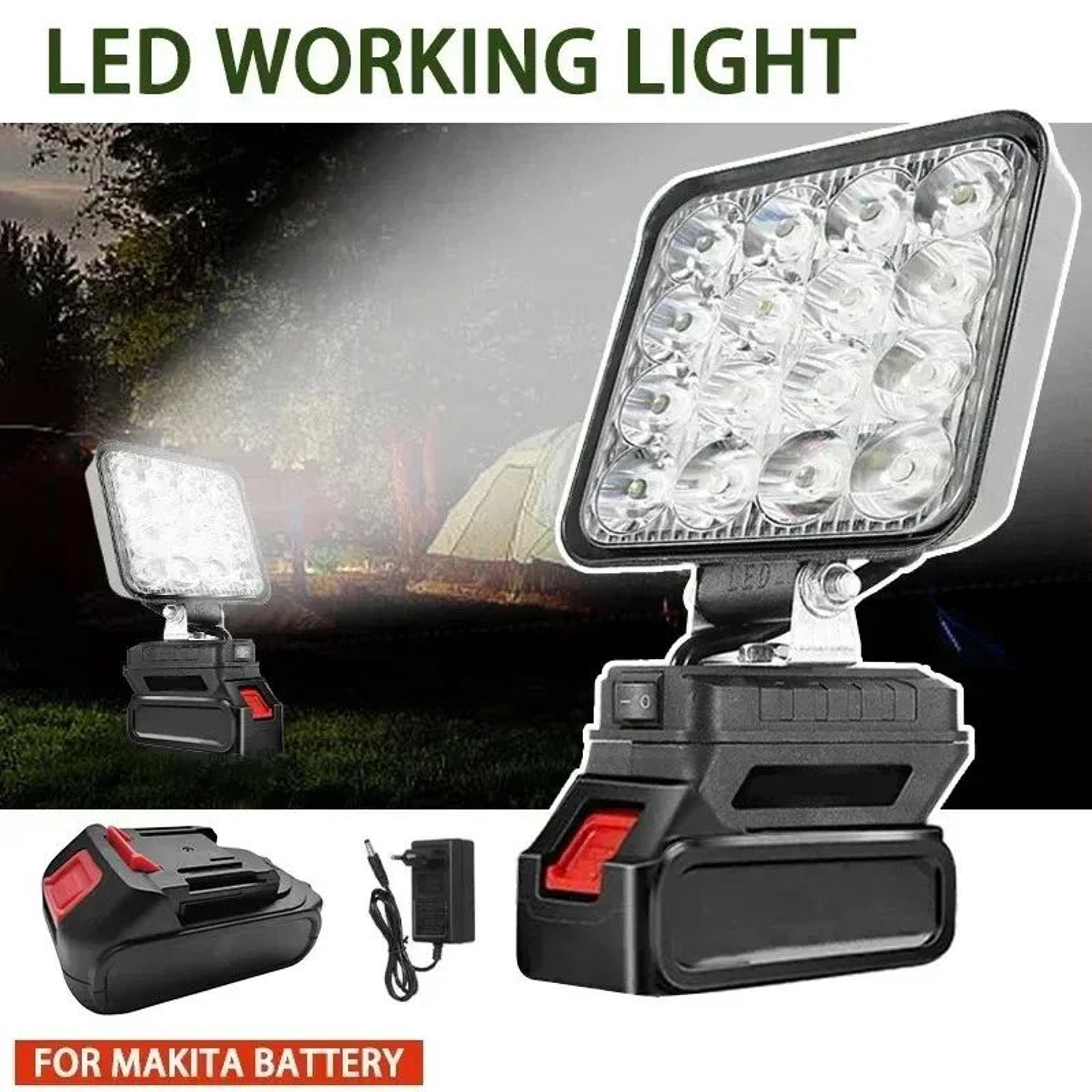 portable cordless led work spotlight for makita battery without battery