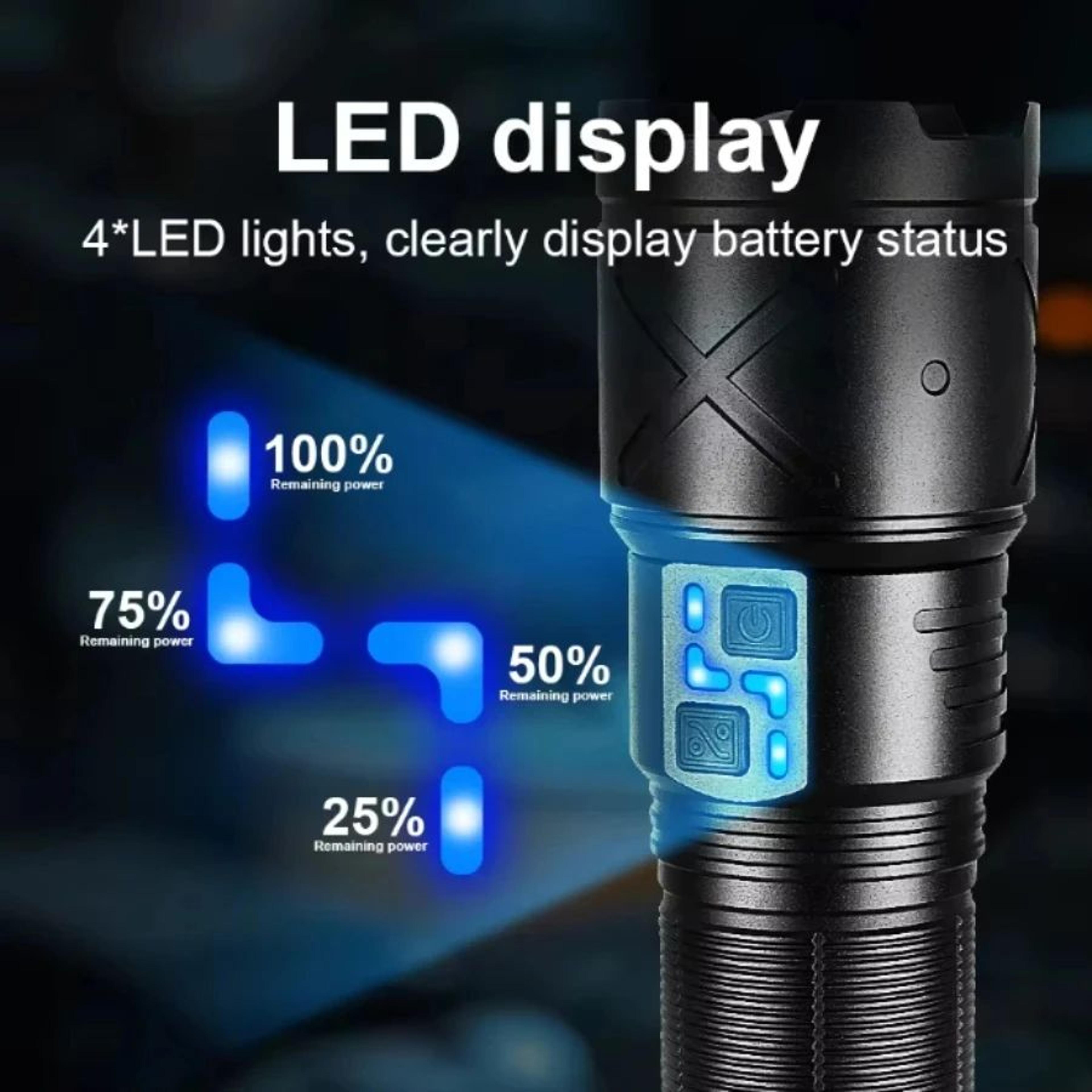 USB Rechargeable LED Zoom Flashlight For Camping Fishing And Work 2