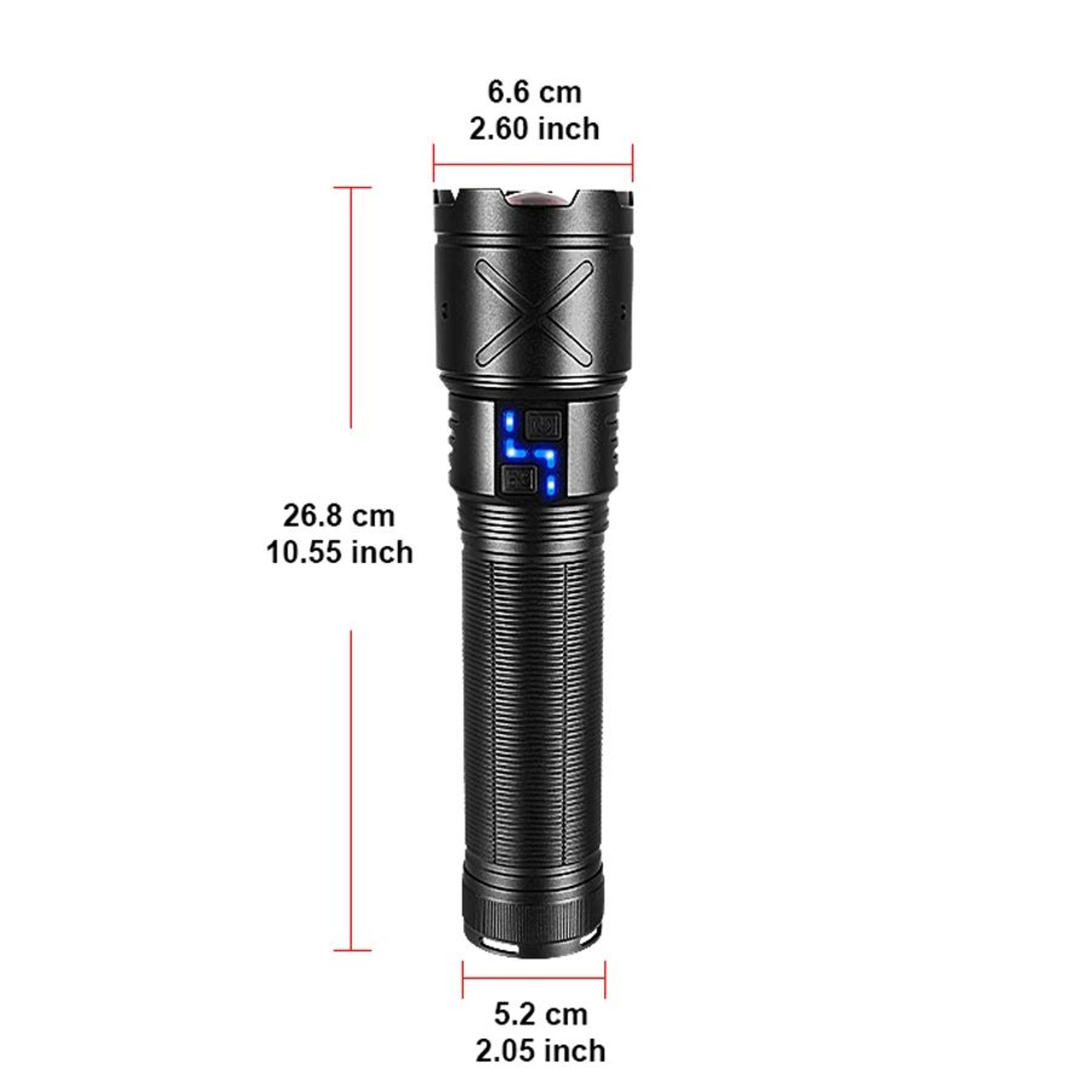 USB Rechargeable LED Zoom Flashlight For Camping Fishing And Work 7