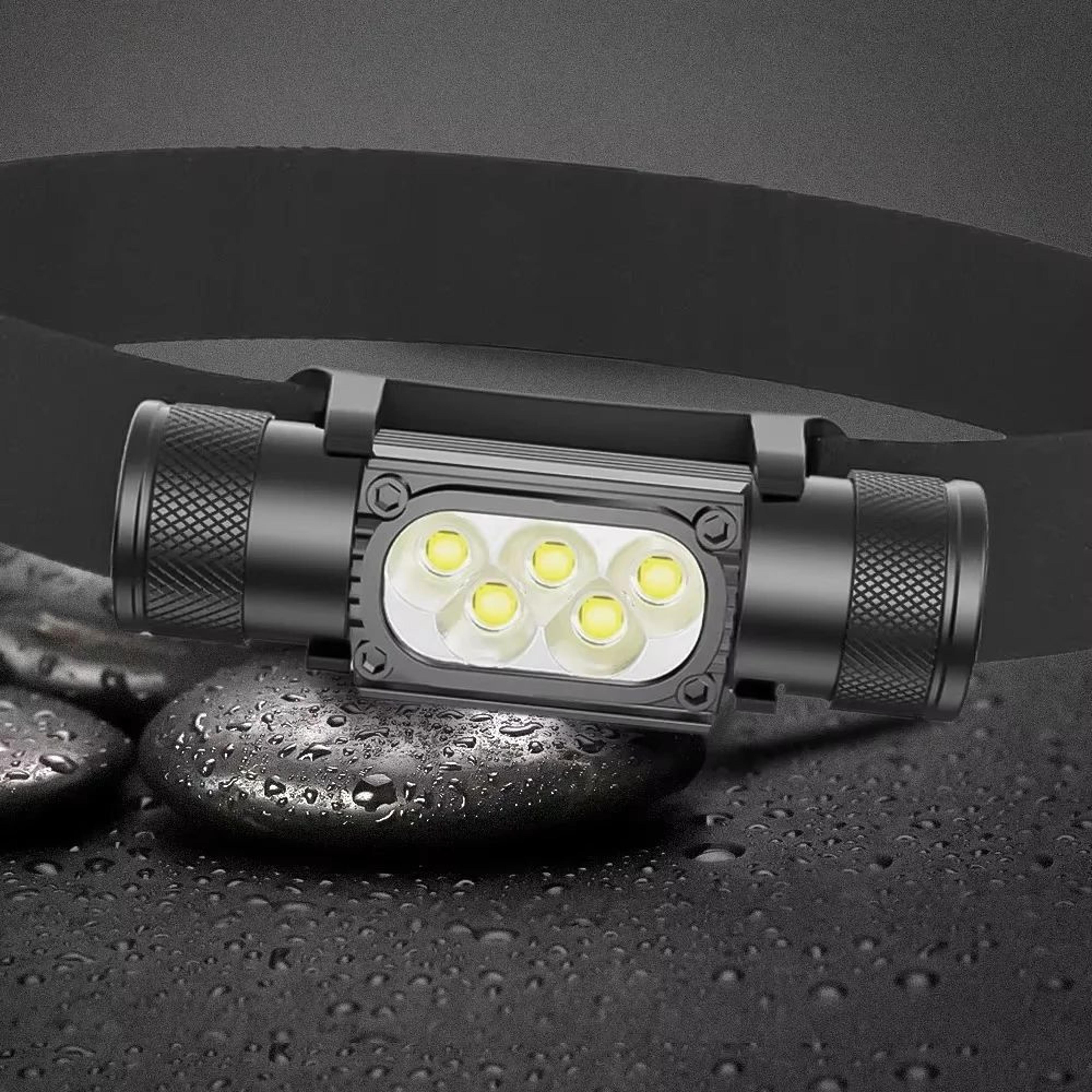 mini led headlamp with type c charging and mode memory