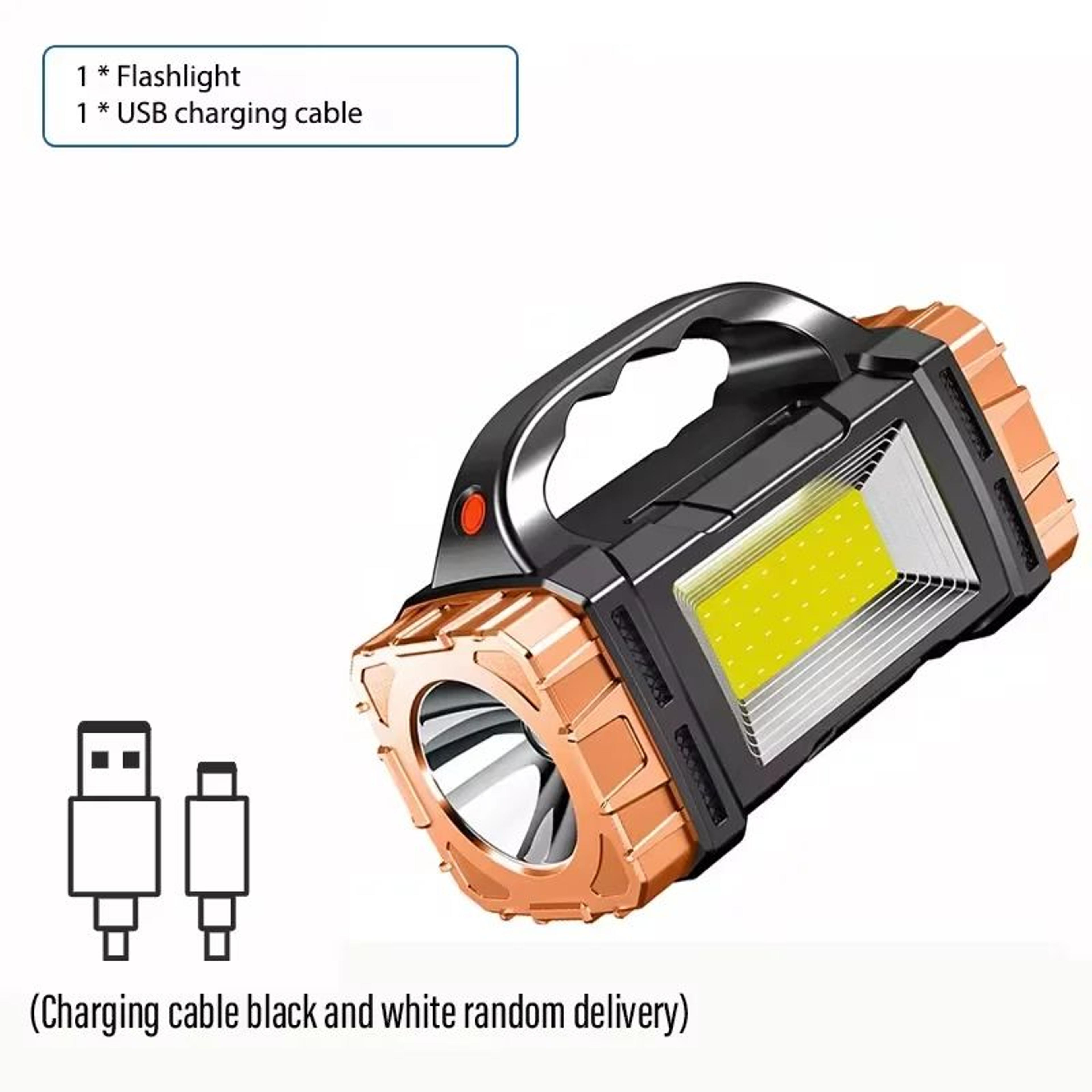 Rechargeable LED Flashlight With Side Light And Multiple Lighting Modes 16