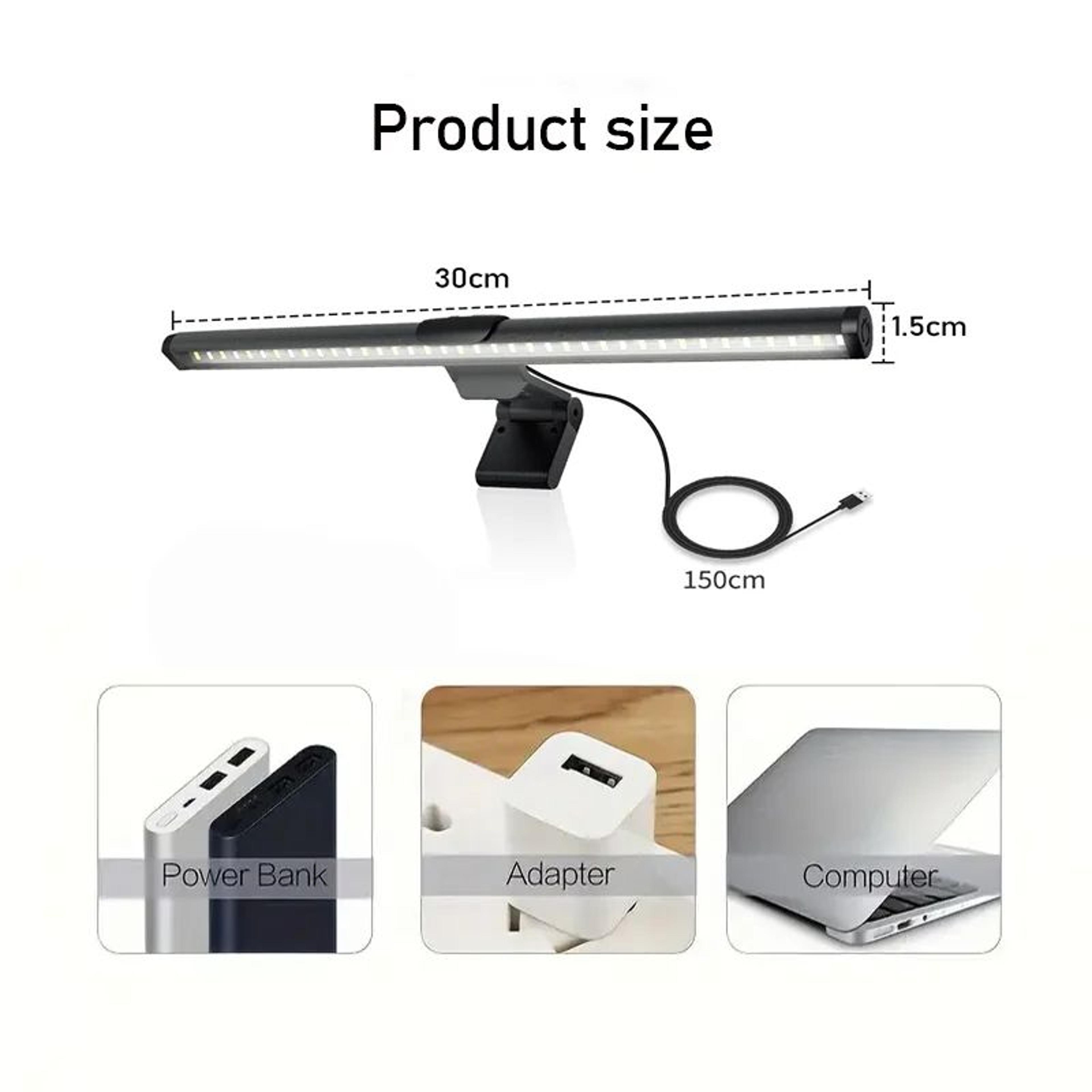 30cm led monitor light bar with stepless dimming for work and gaming