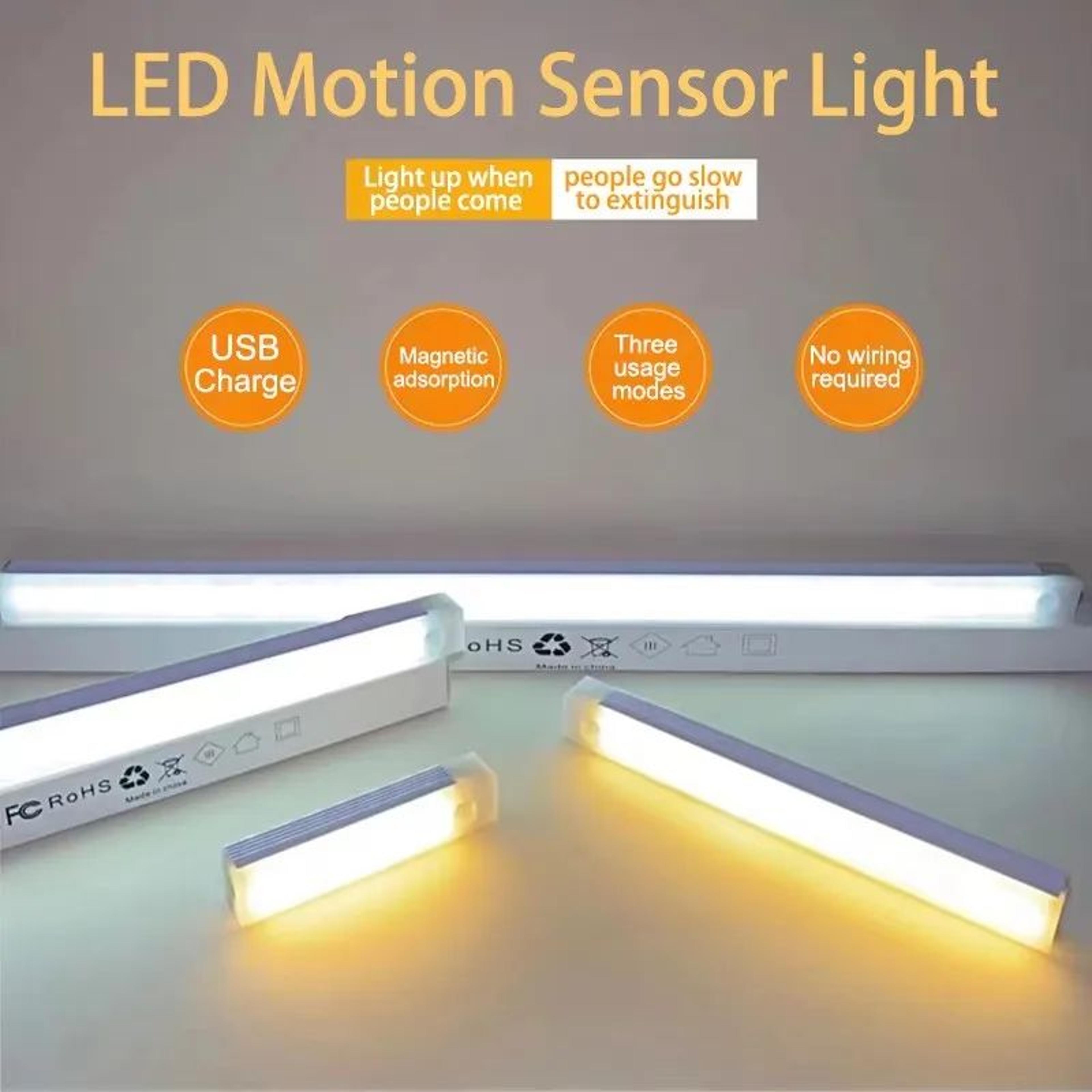Rechargeable Magnetic LED Bar Light With Motion Sensor For Cabinets And Bedside 3