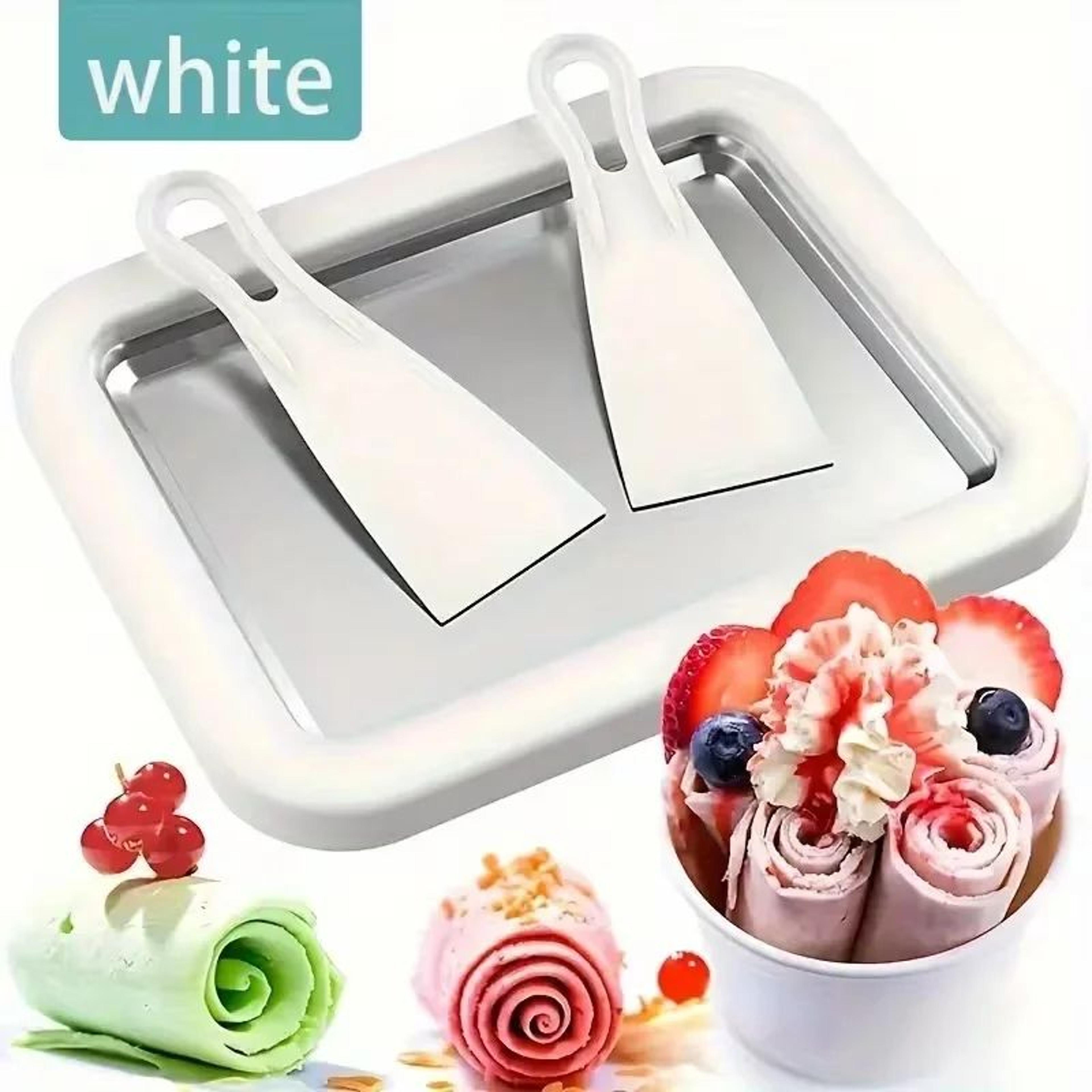 Portable 304 Stainless Steel Ice Cream Roll Maker Pan For DIY Desserts 11