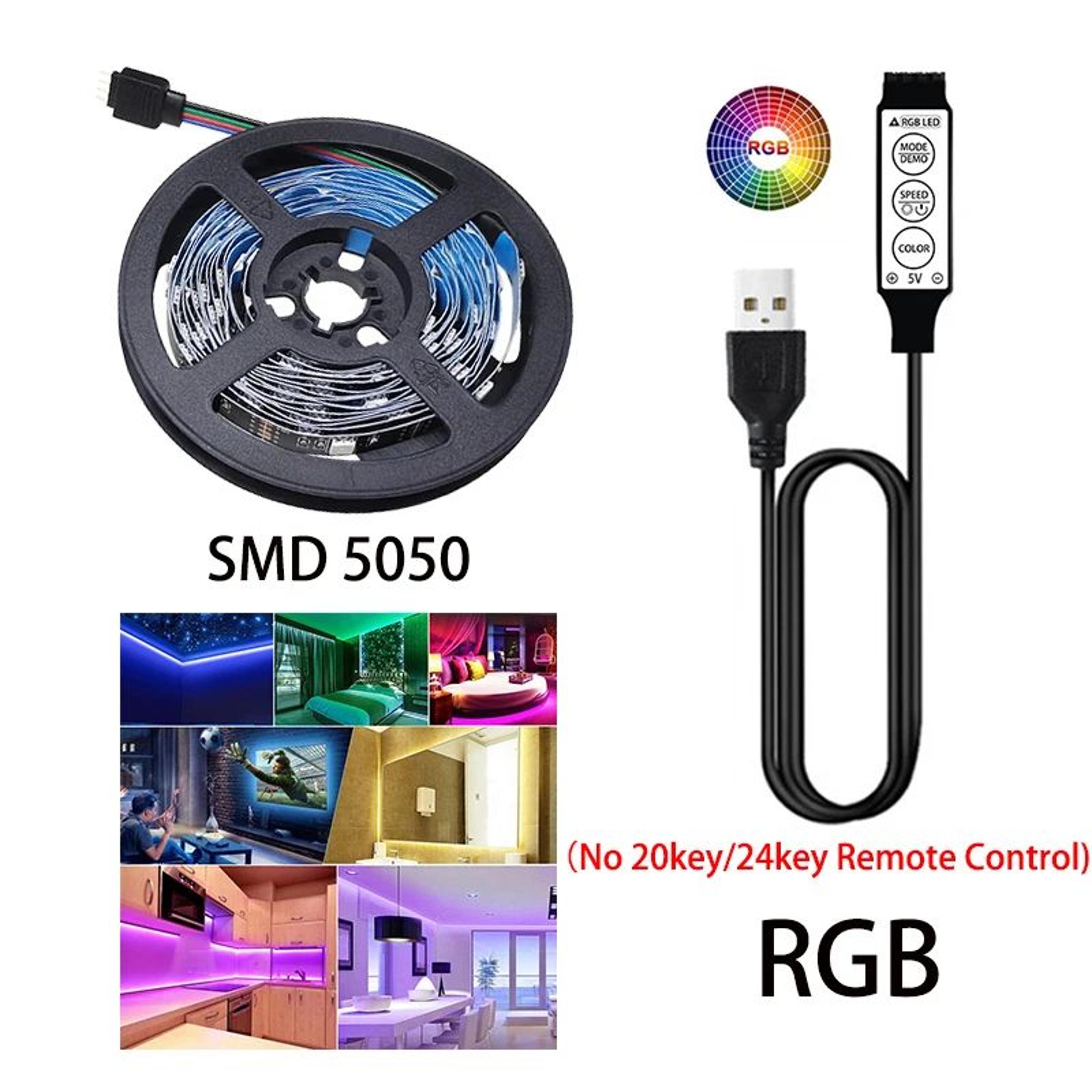 RGB 5050 LED Strip Light With Sound Sensor For TV Backlighting 3
