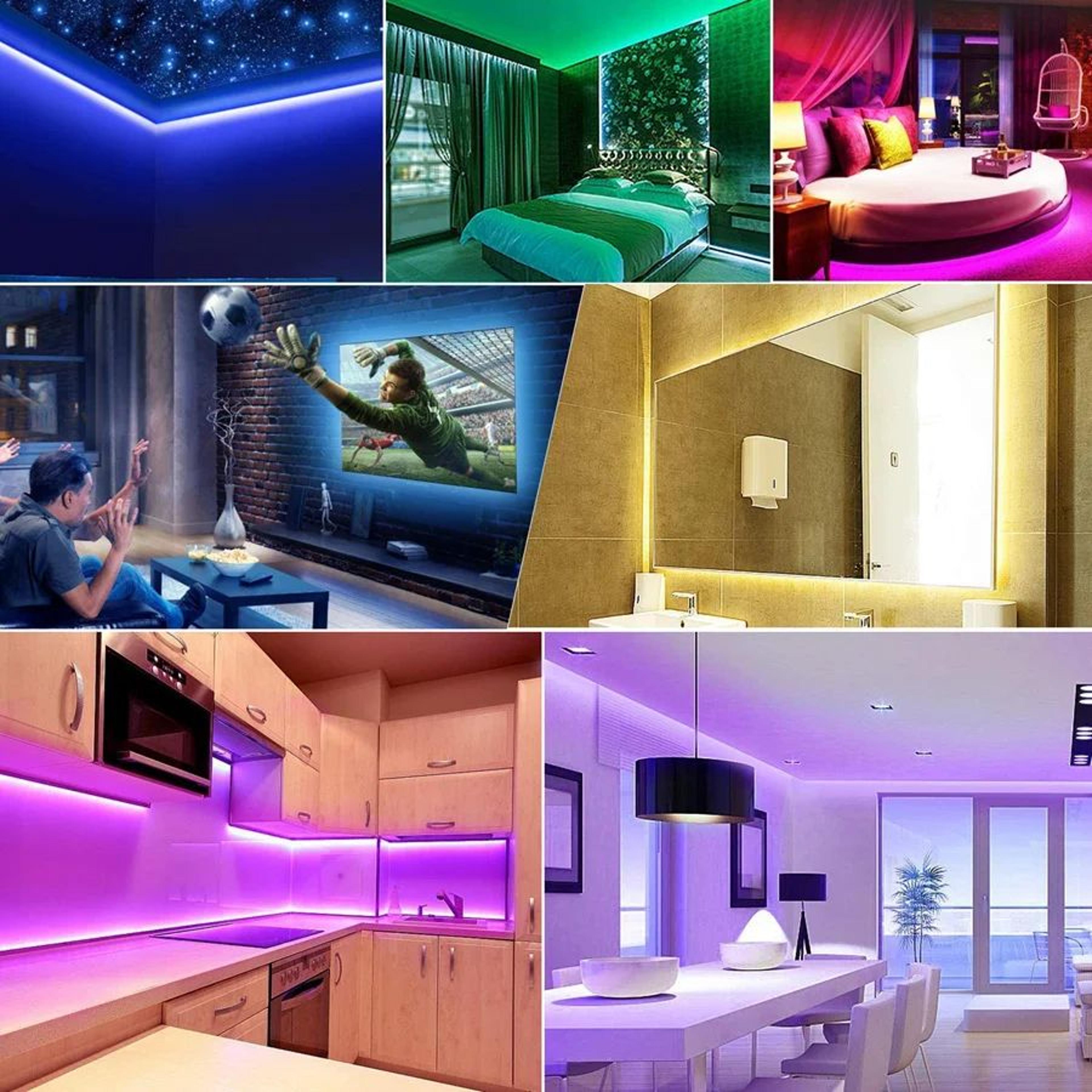 RGB 5050 LED Strip Light With Sound Sensor For TV Backlighting 6