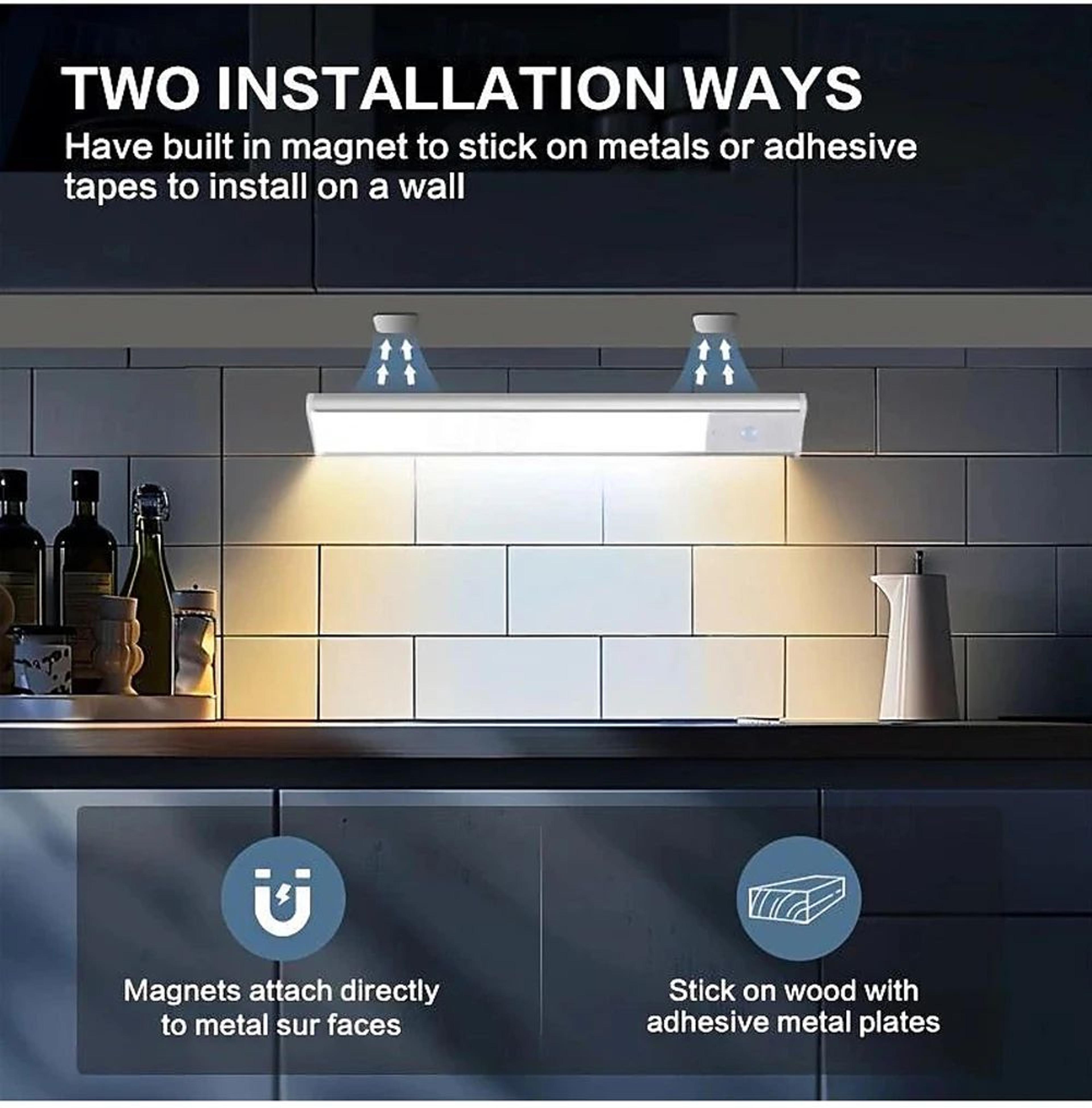USB Rechargeable Wireless LED Motion Sensor Under Cabinet Light 6
