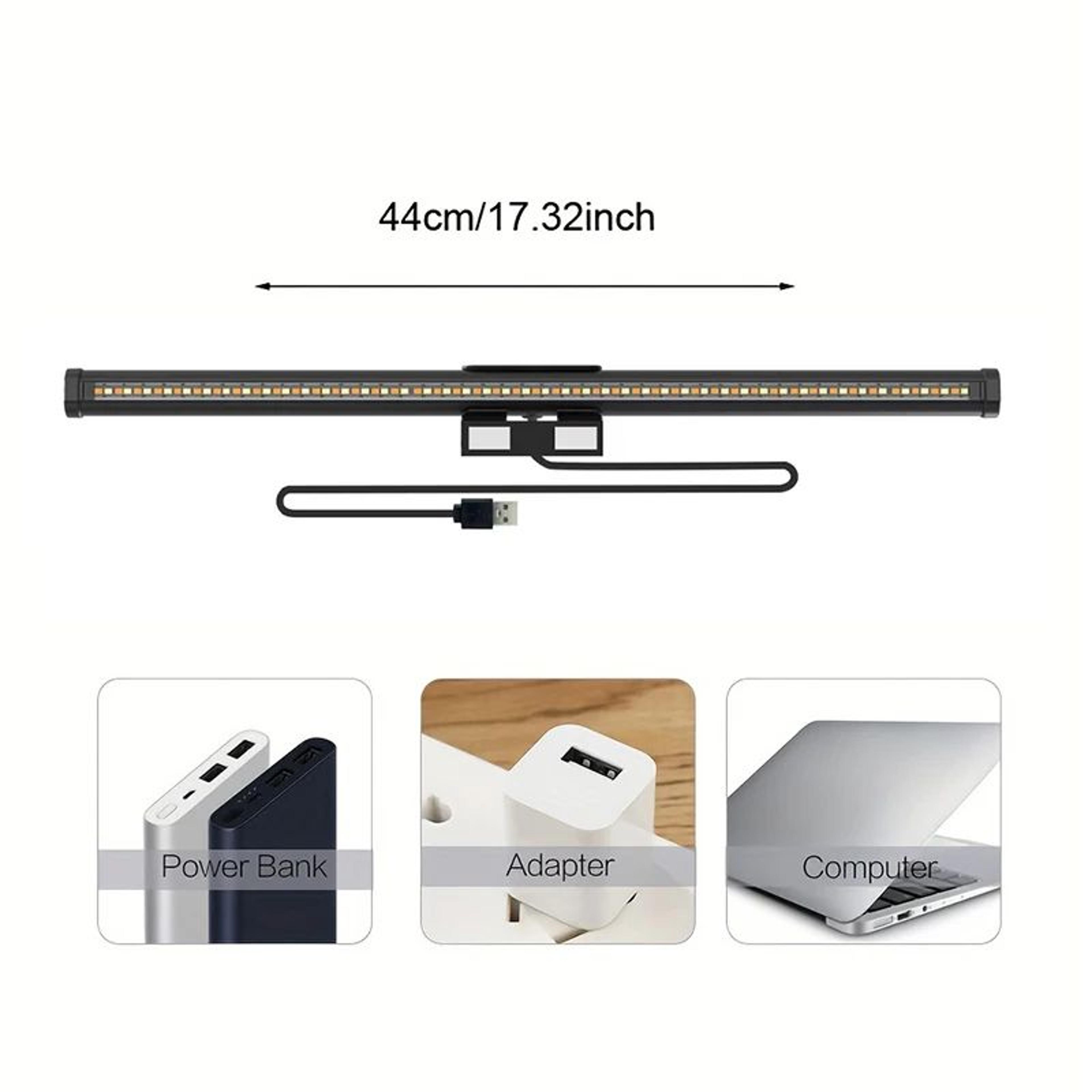 Wiscolor USB LED Monitor Light Bar With Remote Control And Stepless Dimming 8