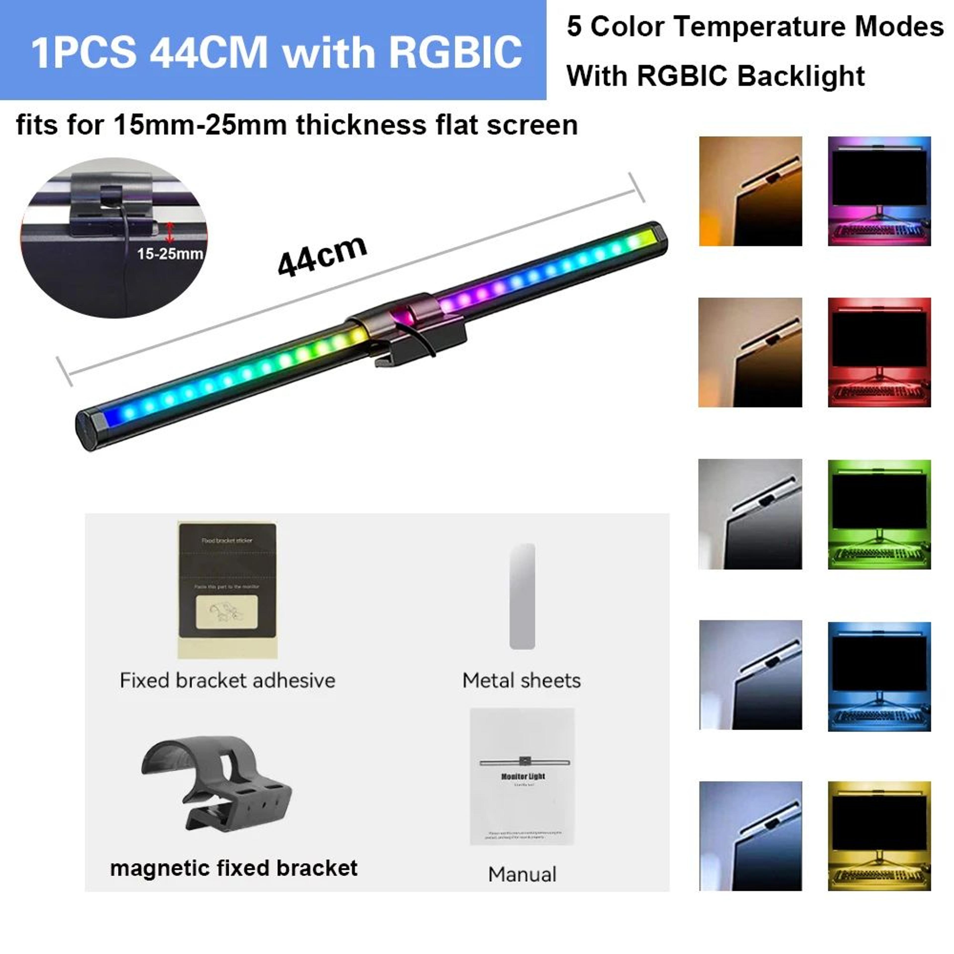 Wiscolor USB LED Monitor Light Bar With Remote Control And Stepless Dimming 15