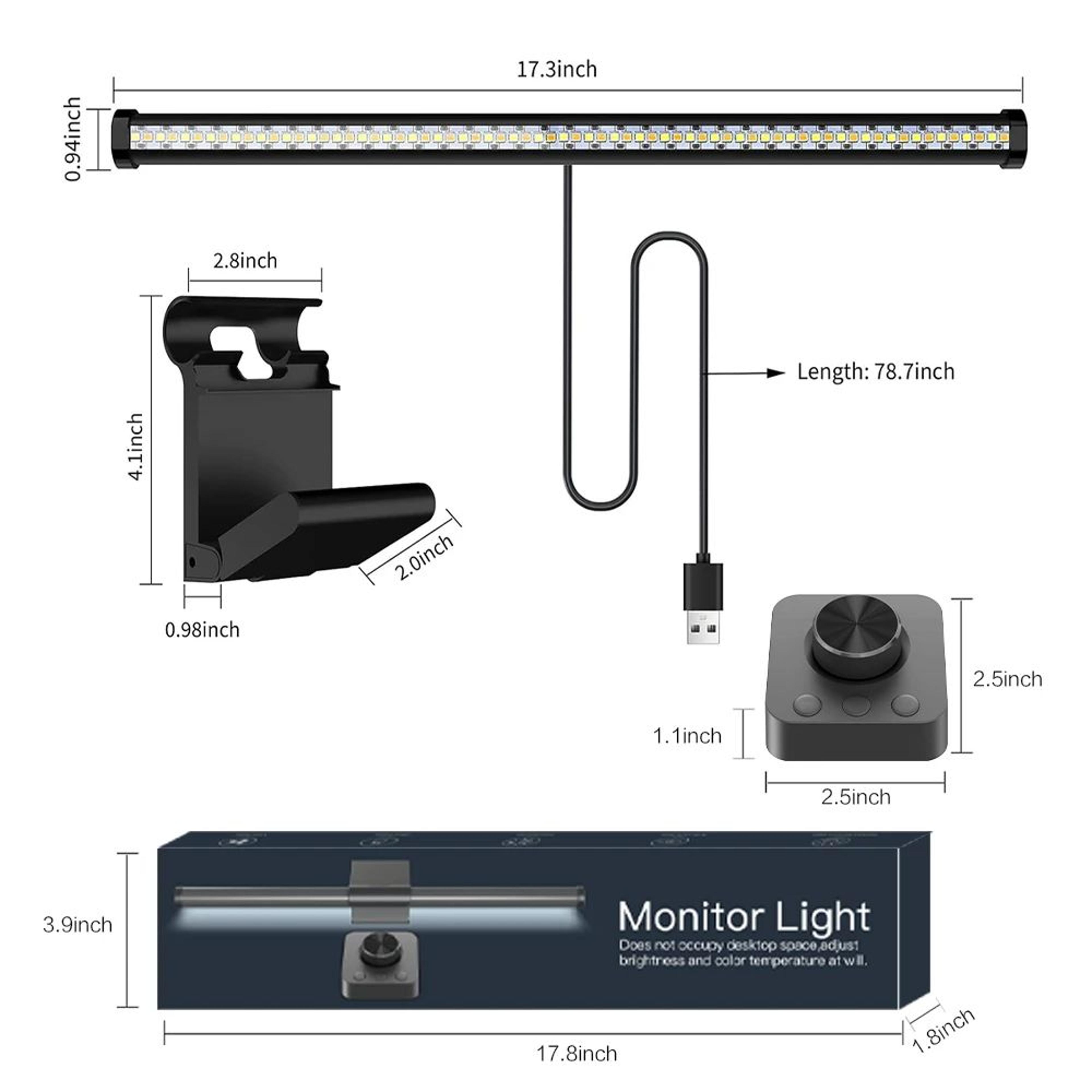 Dimmable LED Monitor Light Bar With Remote Control And Ambient Lighting 5