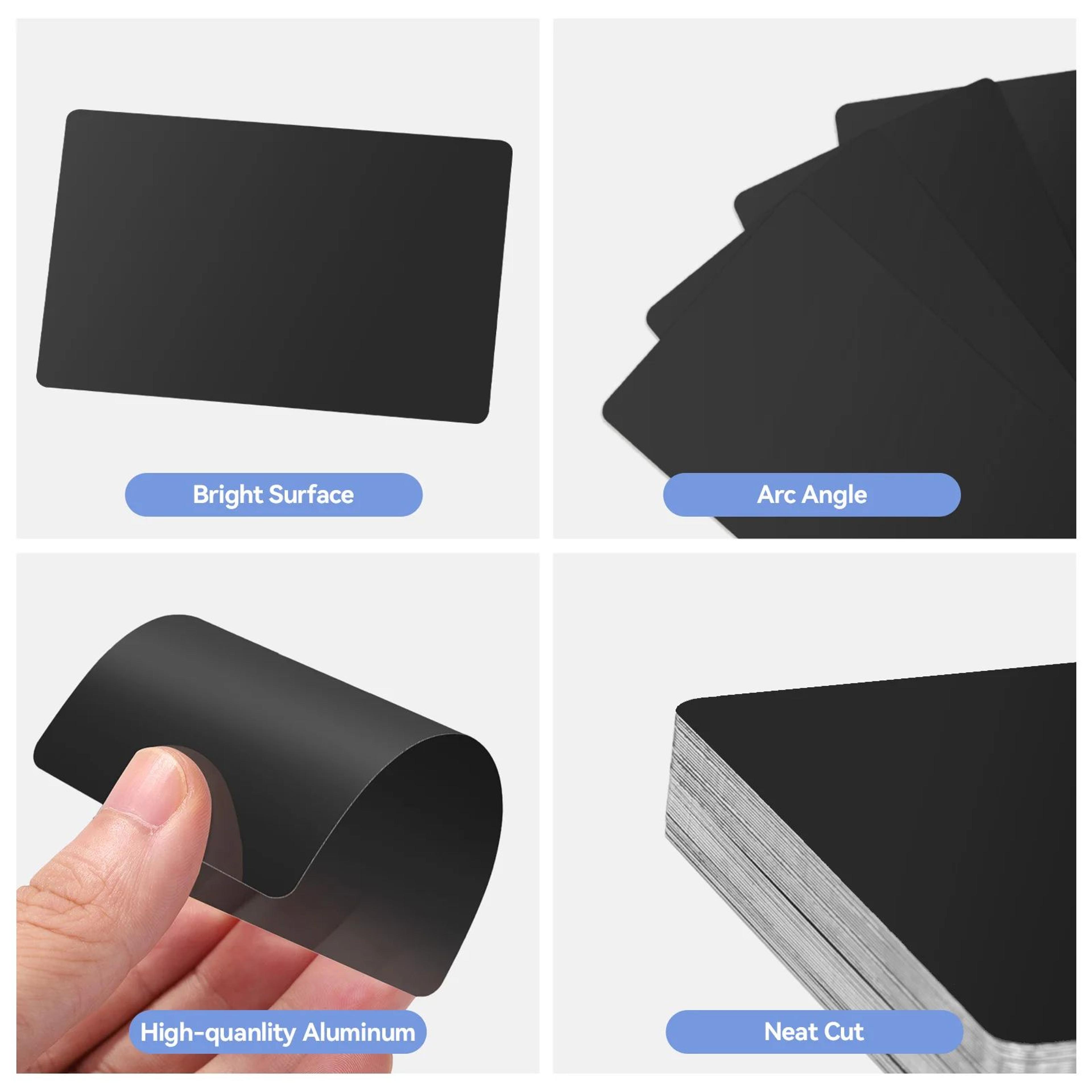 50 Piece Aluminum Blank Cards For Laser Engraving And Custom Name Cards 1
