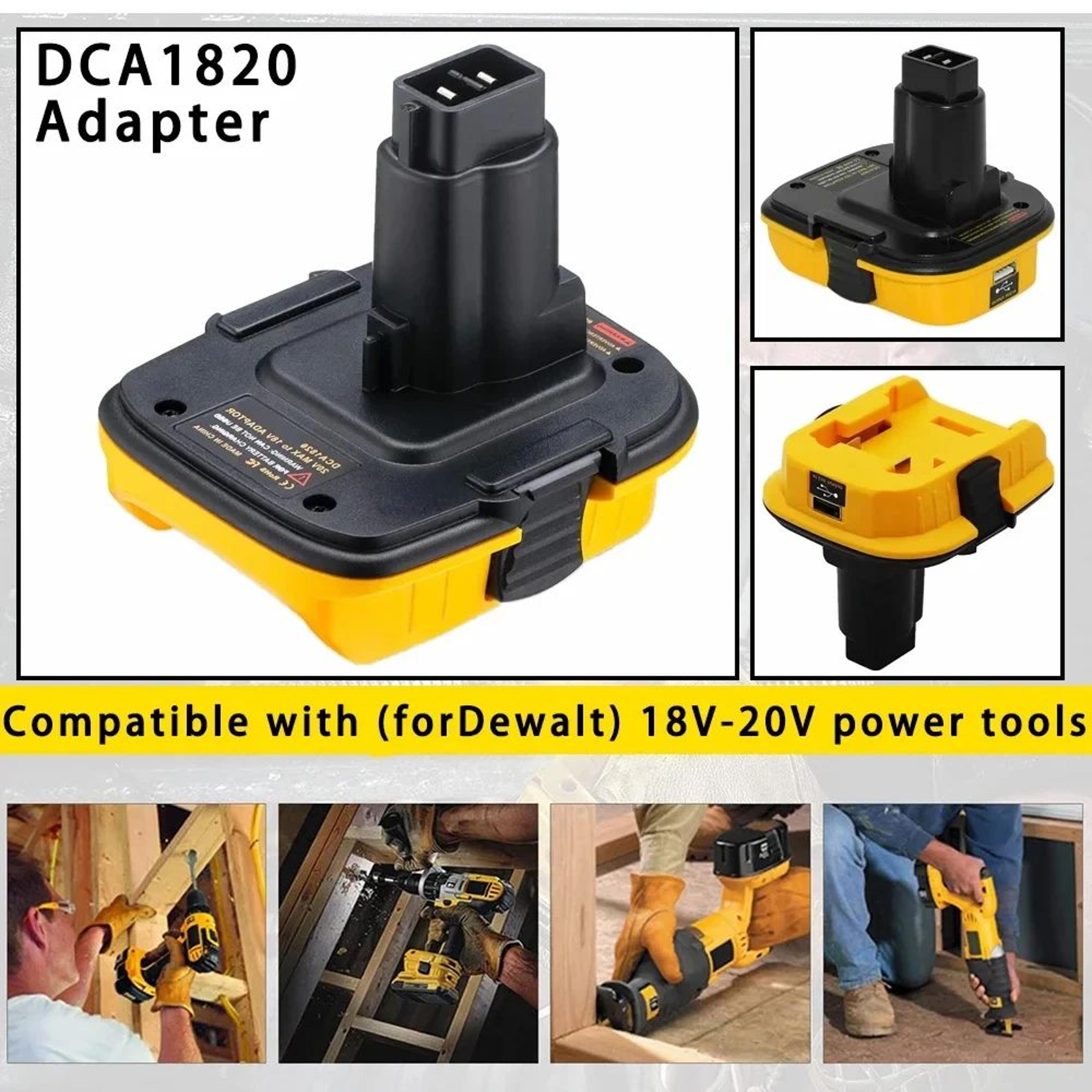 dca1820 battery adapter with usb output for dewalt 18v tools