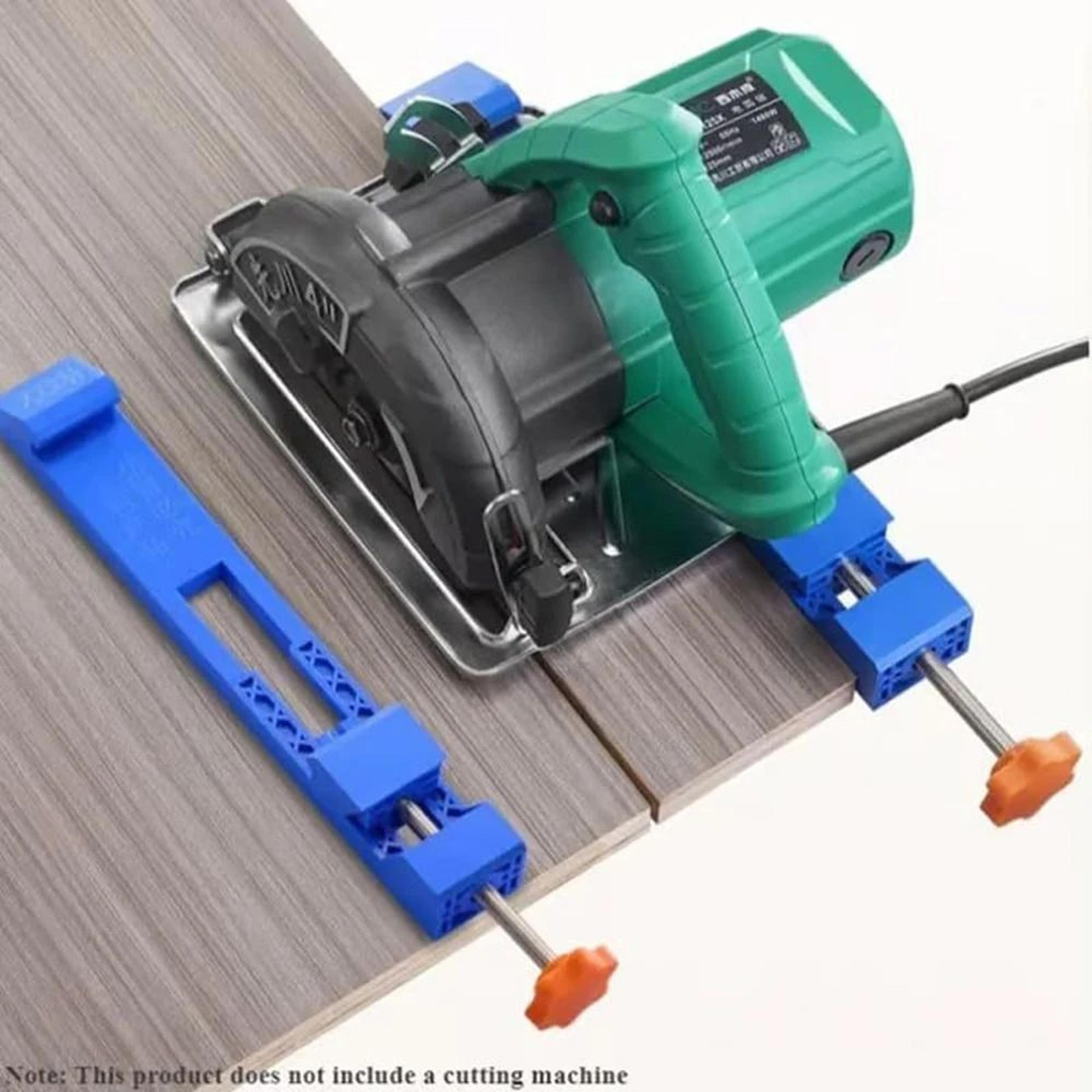 quick fix woodworking clamp jig for electric circular saw cutting