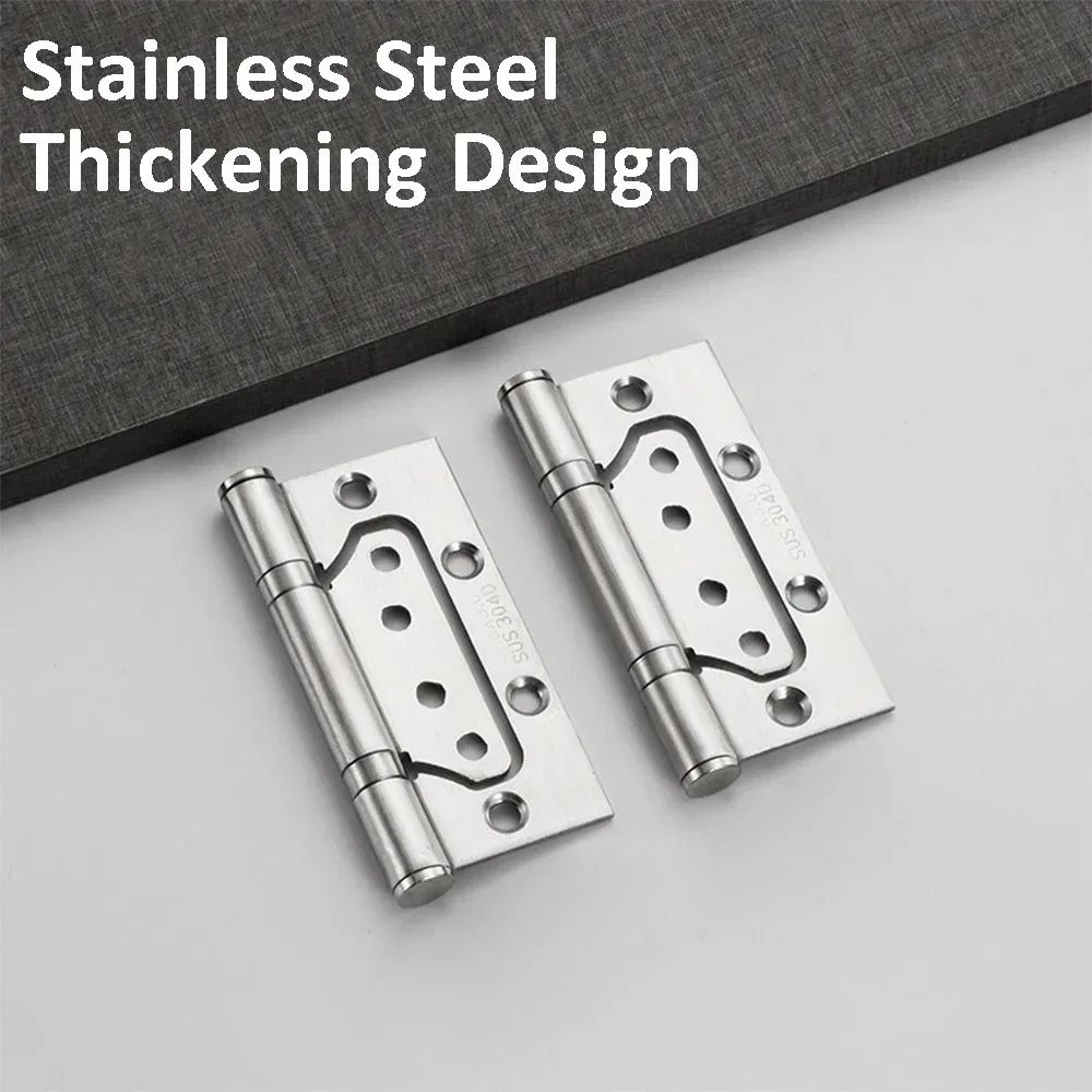 6 Piece 4 Inch Stainless Steel Door Hinges For Bedroom And Bathroom 1