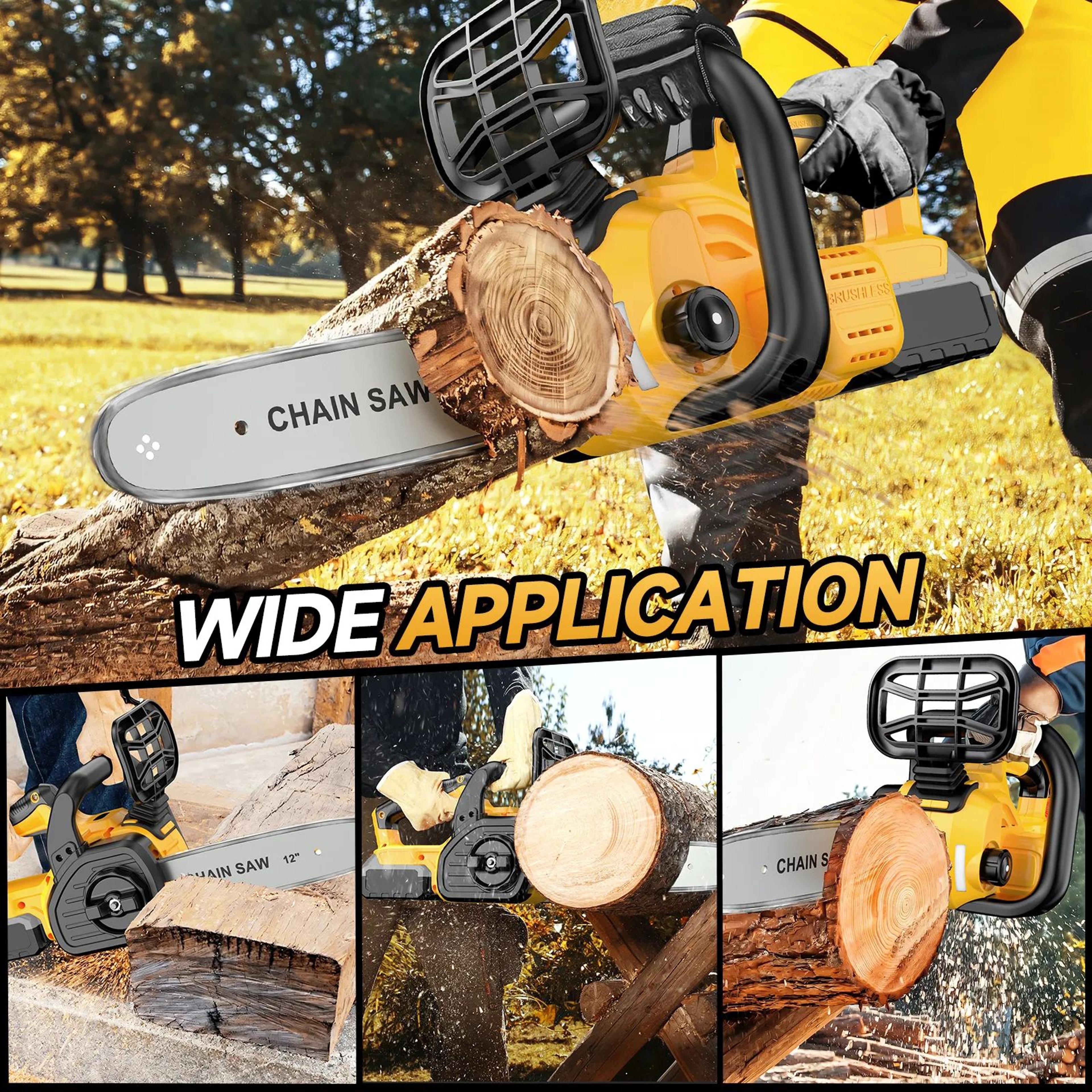 12 Inch Brushless Cordless Chainsaw With Oiler Compatible With DeWalt Batteries 1