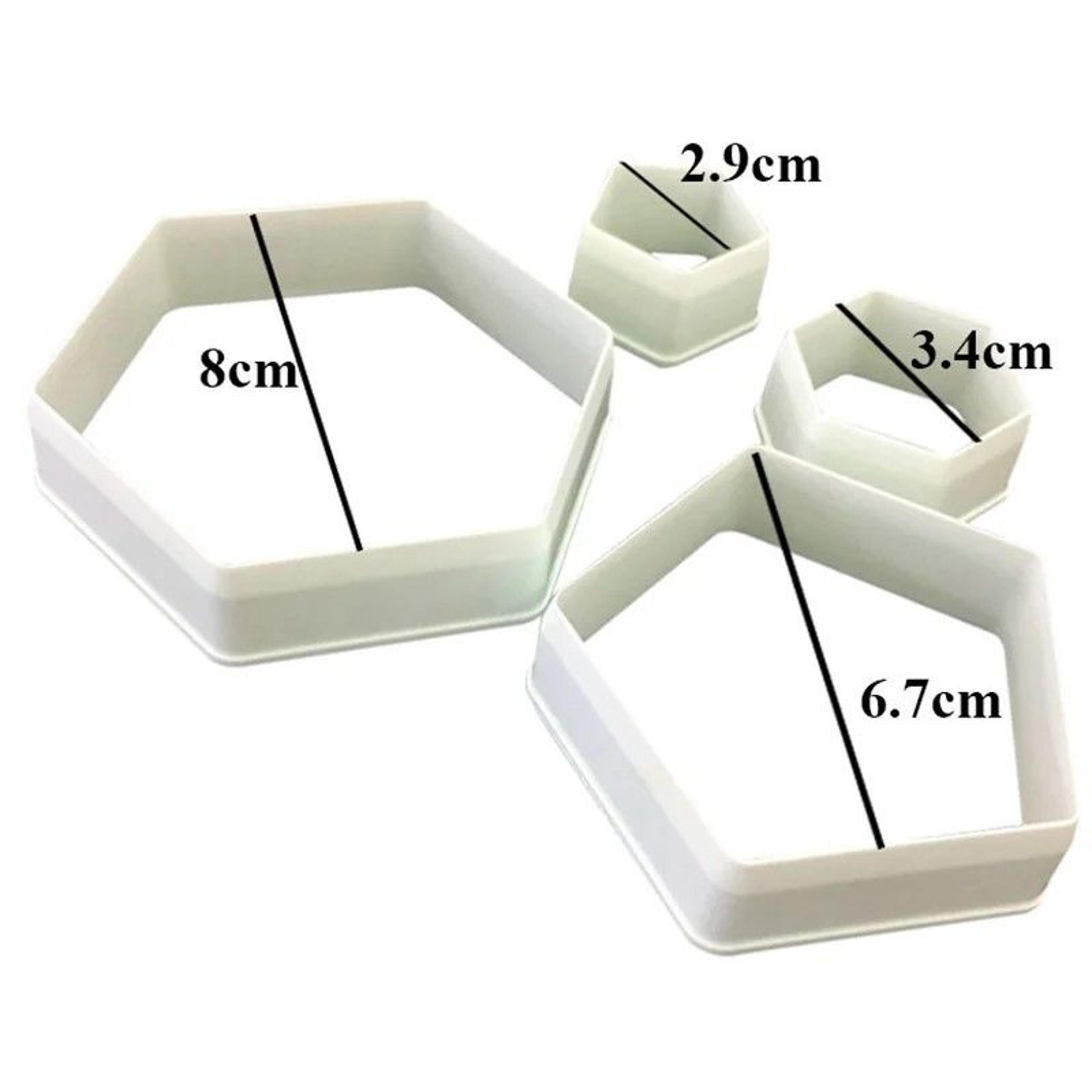SoccerThemed Hexagon Cookie Cutter Set  4 Sizes Fondant  Cookie Mold 3