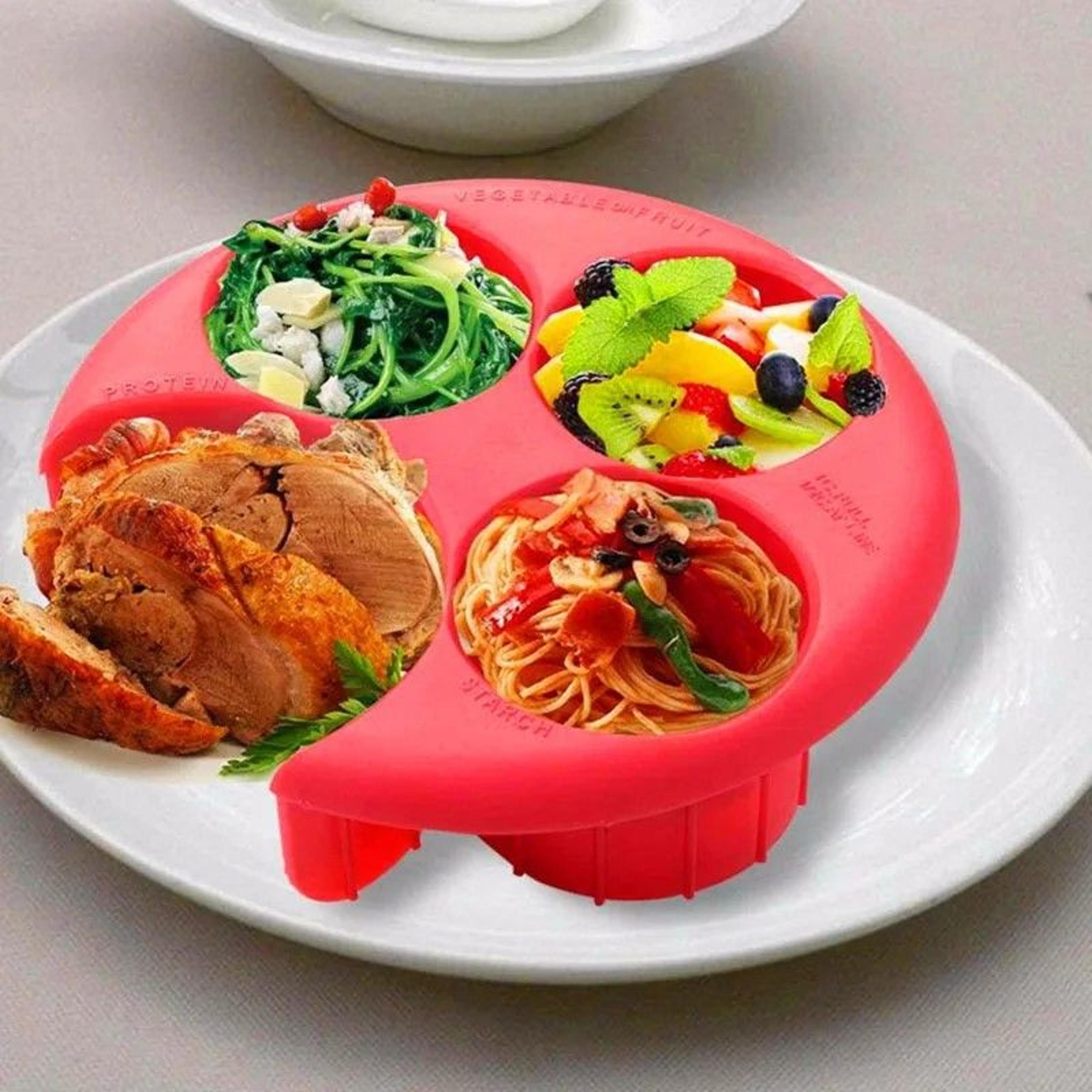 SmartFit PortionControl Dinnerware Set EcoFriendly Portion Control Plate  Meal Tools 0
