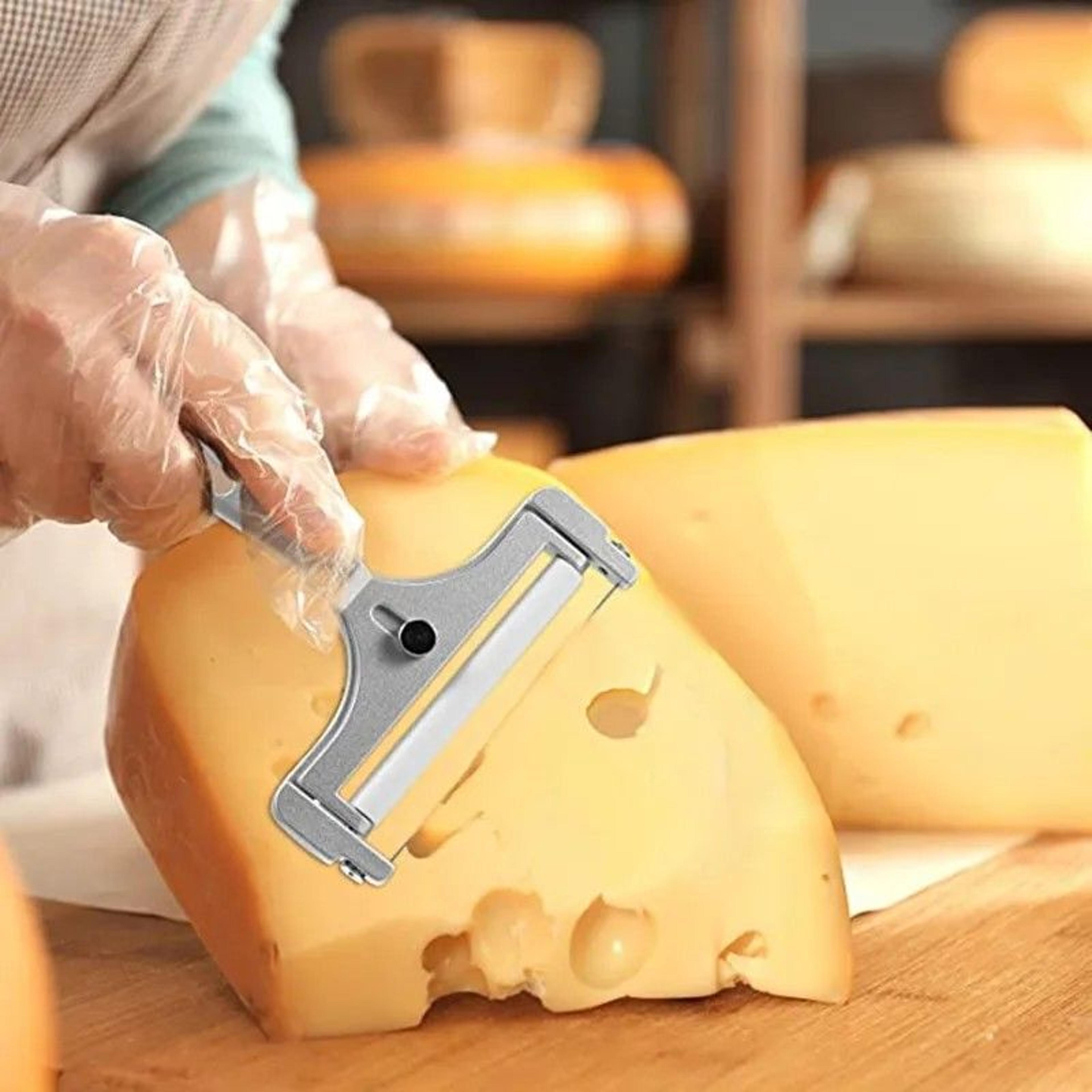 premium adjustable cheese slicer – aluminum alloy wire cutter for soft & semi-hard cheese