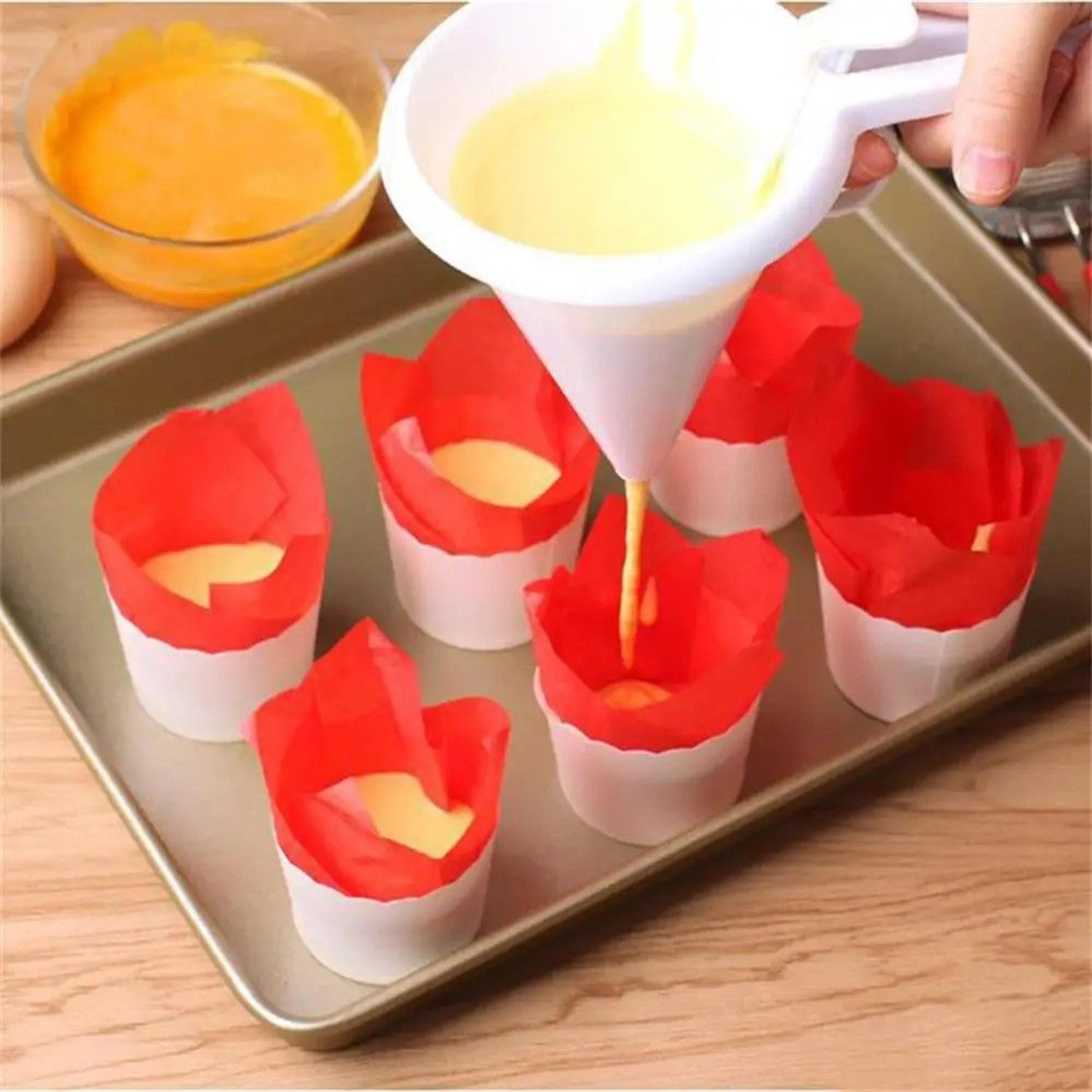 PrecisionFlow Baking Funnel Dispenser  Adjustable Batter  Chocolate Pouring Tool 0