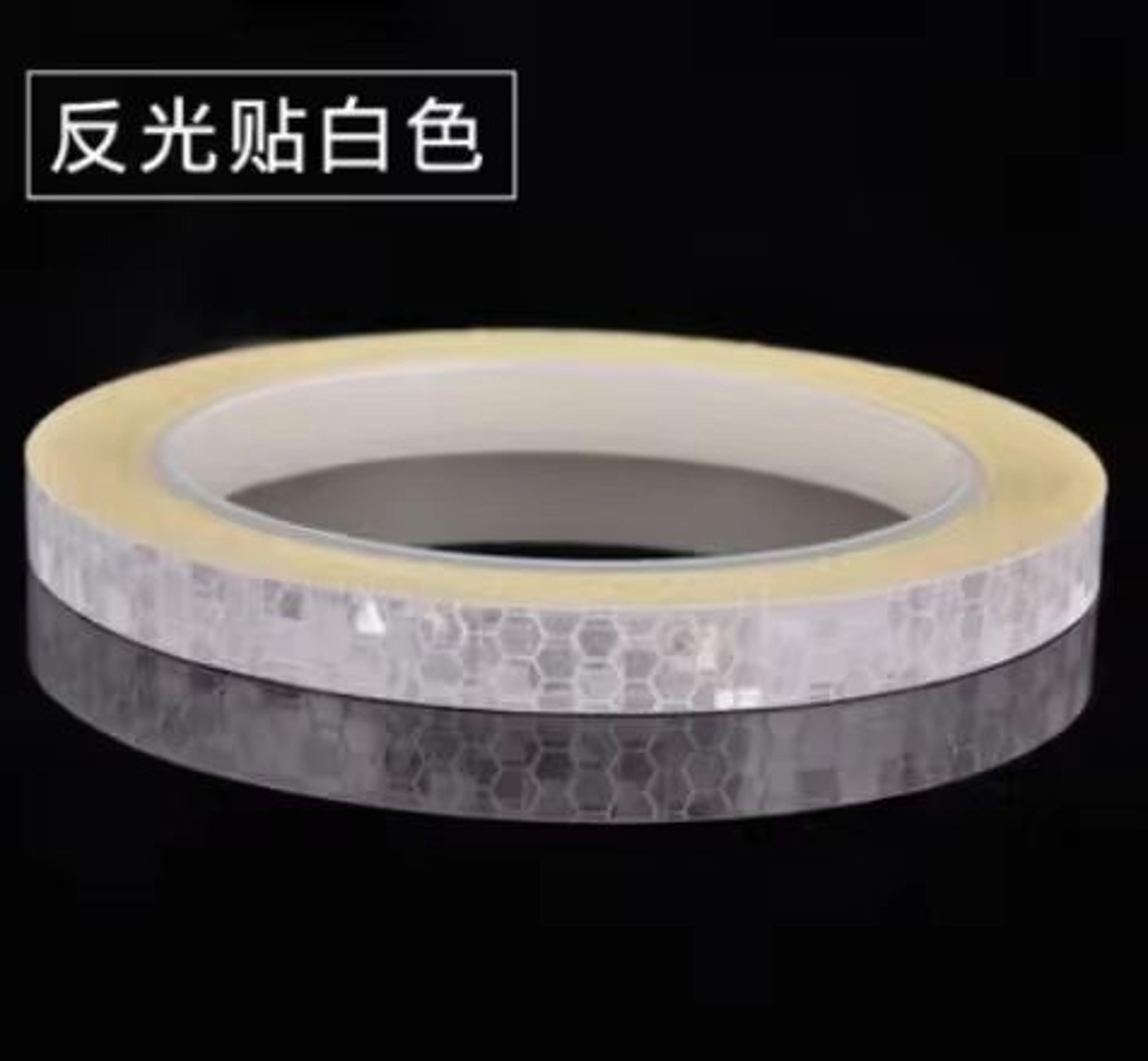 SafetyGlow 1cm By 8m Bike Reflective Tape Strips  Fluorescent Visibility Tape For Bicycle Helmet  H 6
