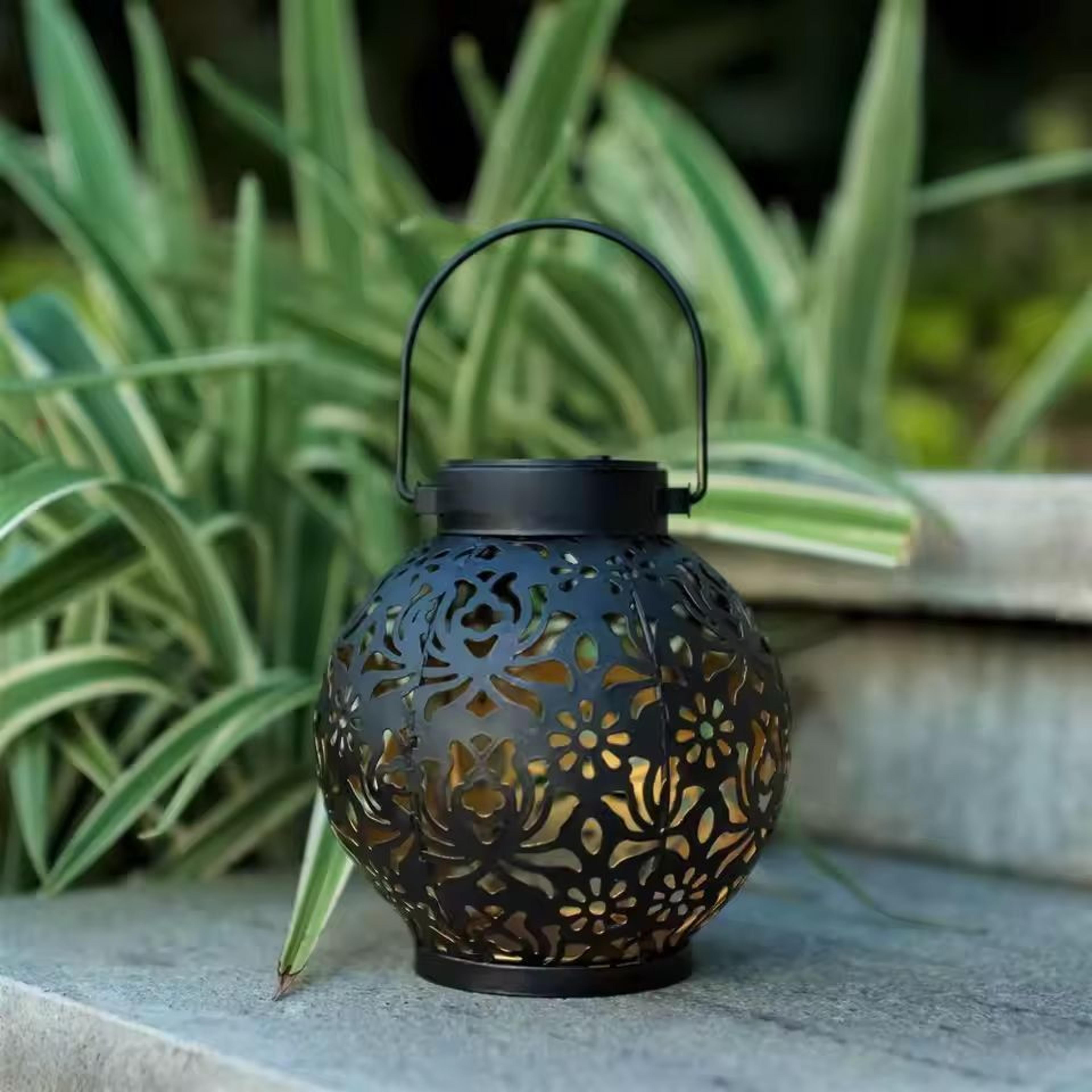 IronArt Solar Garden Lantern  Elegant Hanging LED Landscape Light 2