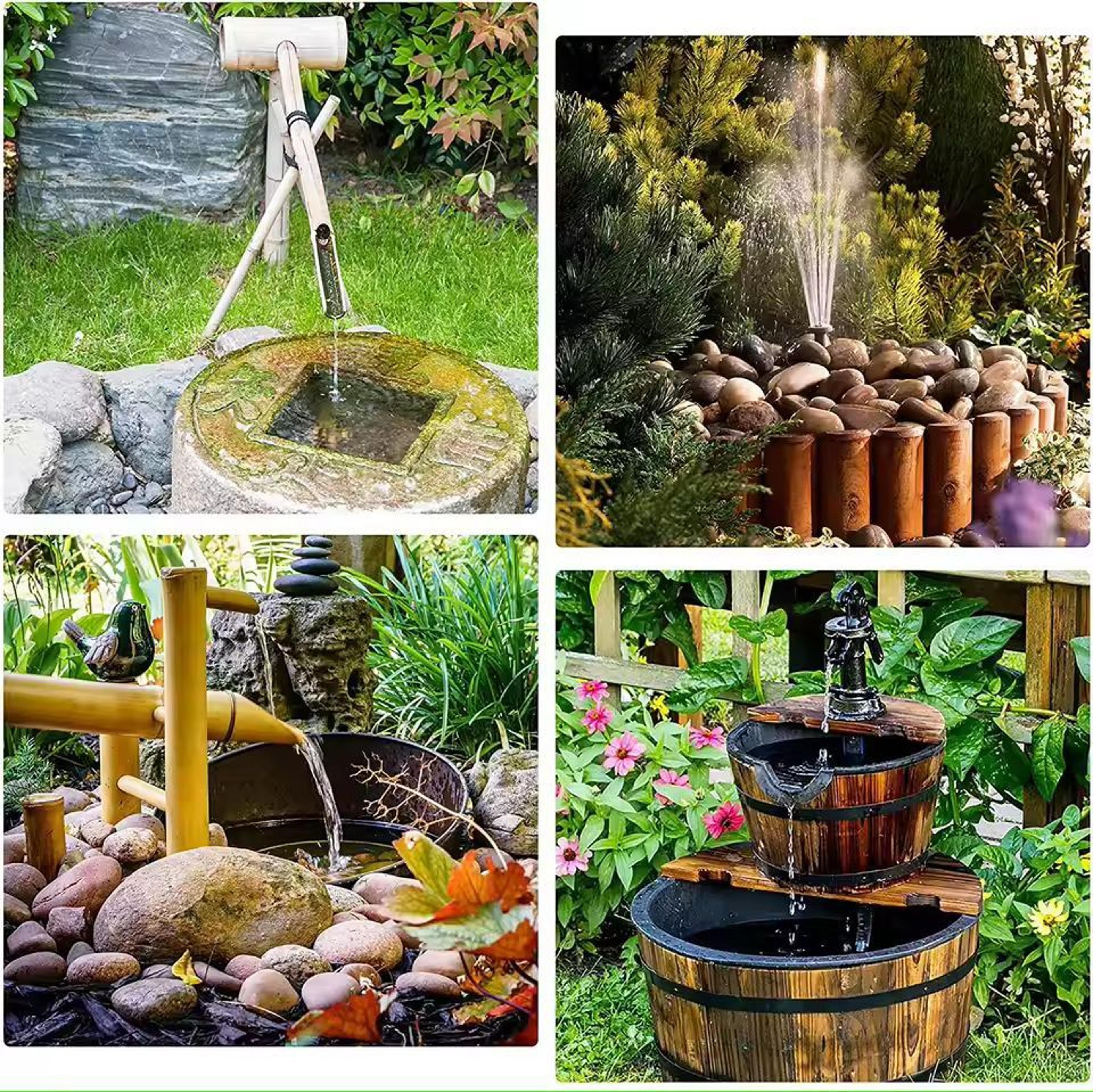 GardenSolar FlowMaster Solar Fountain Kit  Solar Panel Pump With 6 Nozzles For Pond  BirdBath Decor 4