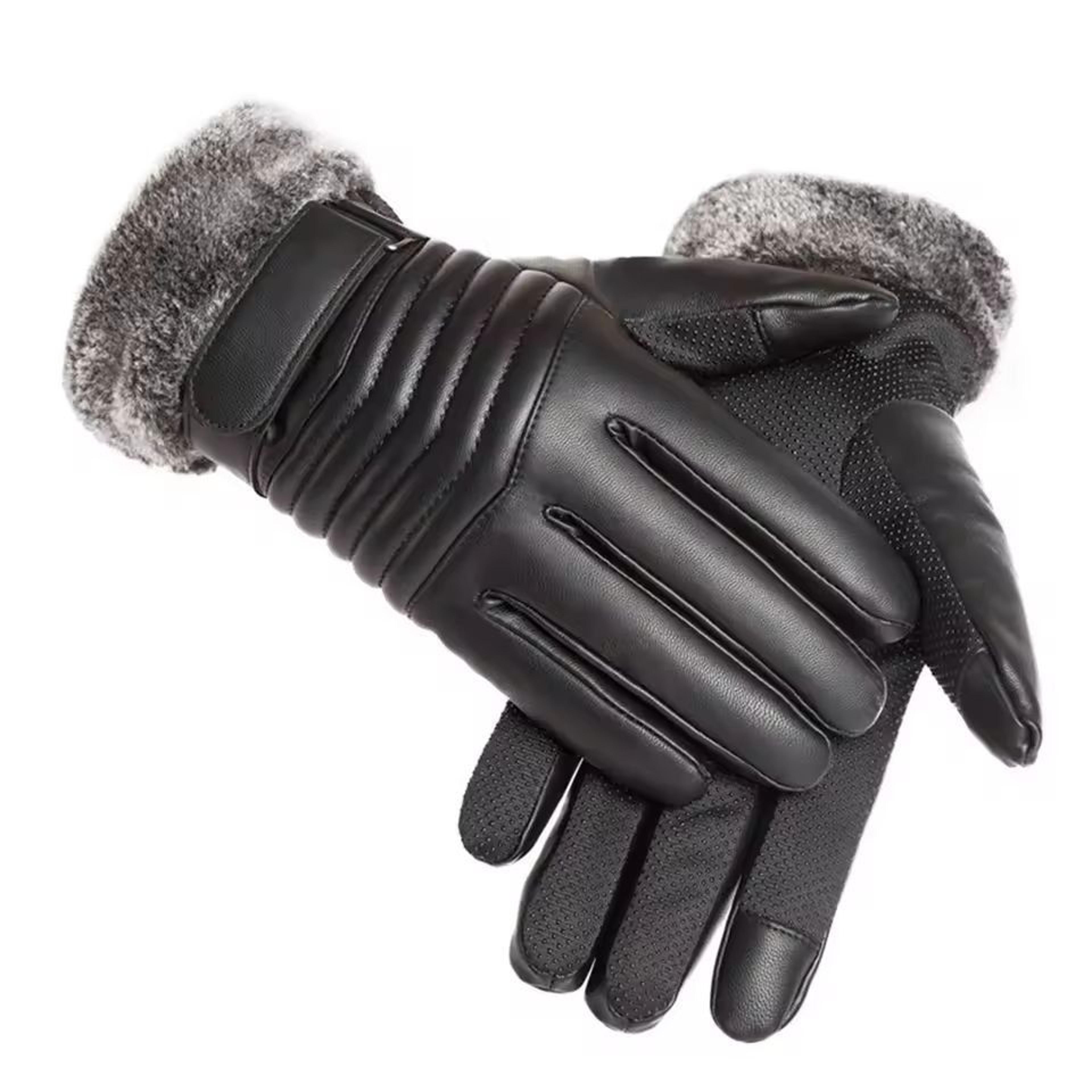 Plush FurMouth Mens Winter Insulated Touchscreen Gloves  Ultimate ColdWeather Outdoor Cycling  Moto 5