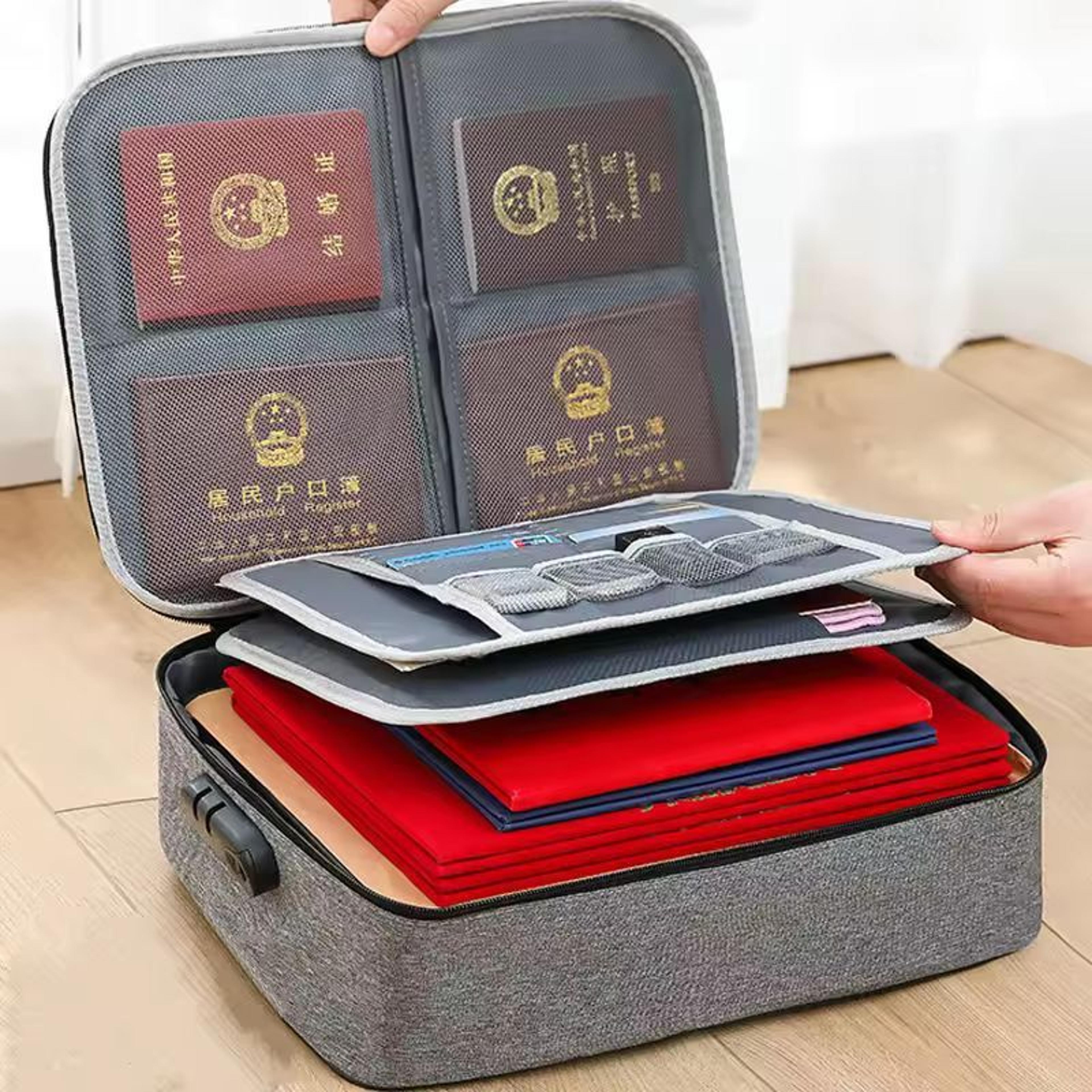 SmartDocs 3Layer File Organizer Briefcase  Premium Document Organizer  Travel File Folder Holder Ba 1