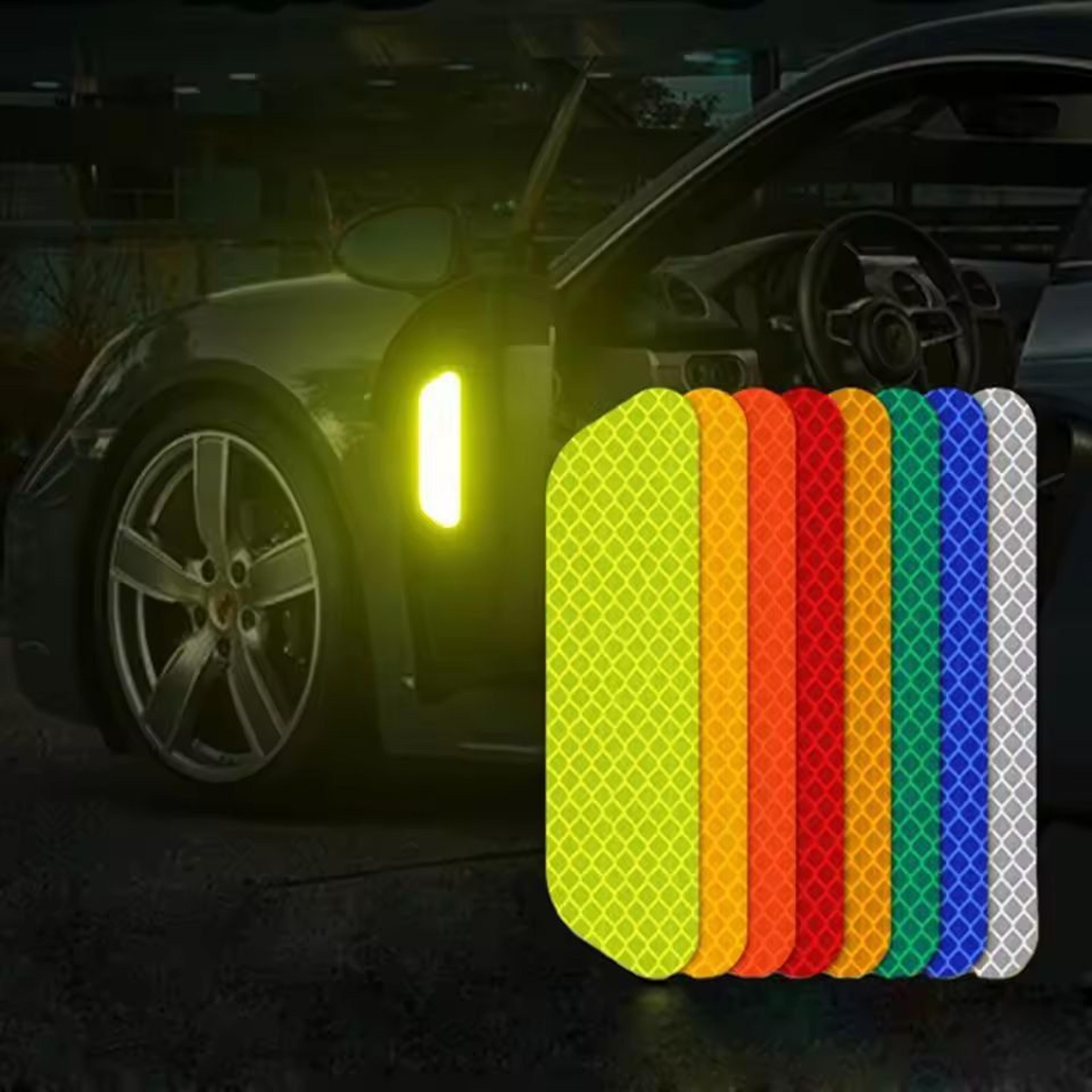 SecureVision Reflective Car Door Warning Tape  4Piece Safety Decal Set For Night Visibility 0