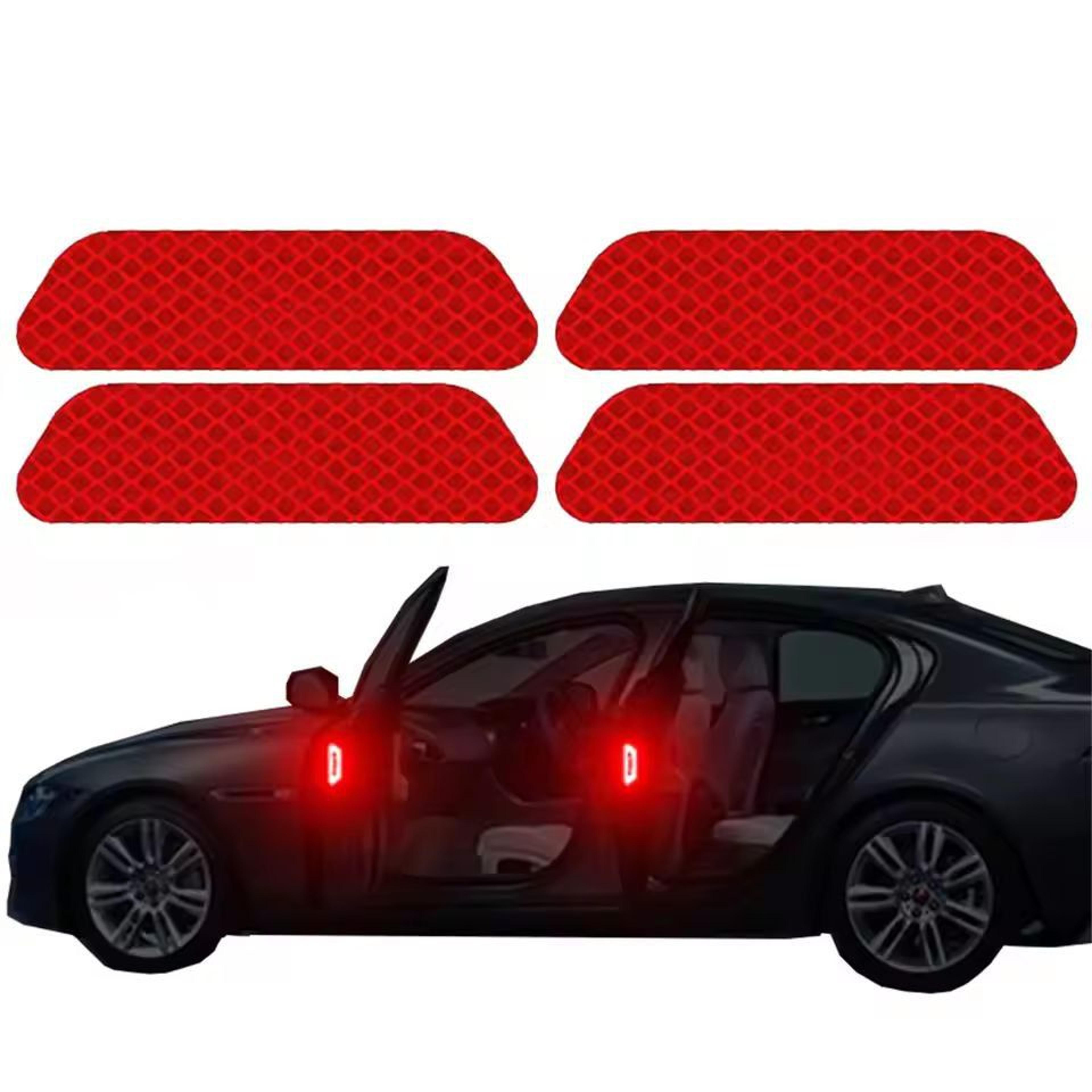SecureVision Reflective Car Door Warning Tape  4Piece Safety Decal Set For Night Visibility 5
