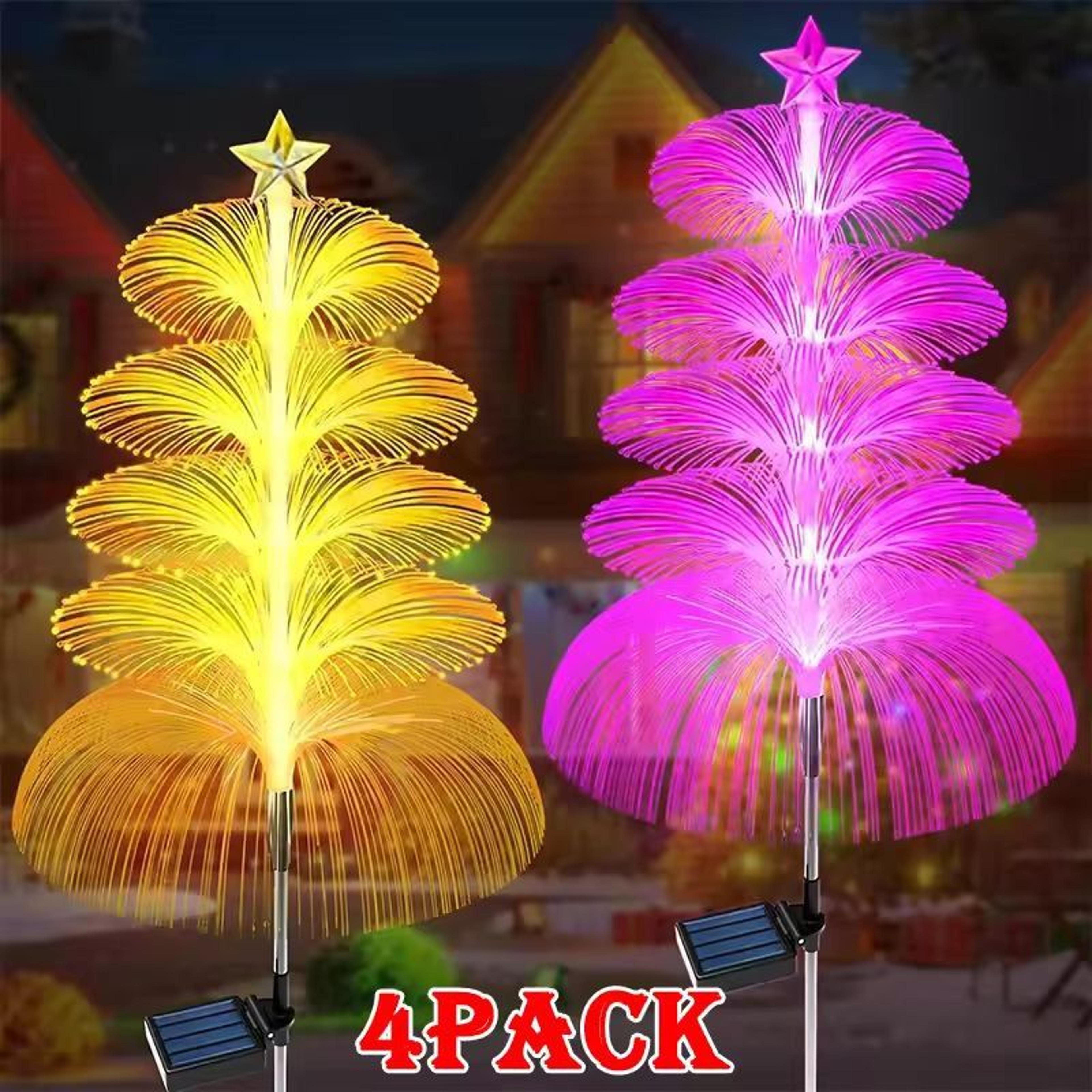 LumiGlow Jellyfish Solar Garden Lights  ColorChanging Outdoor Decorative Solar Lights 0