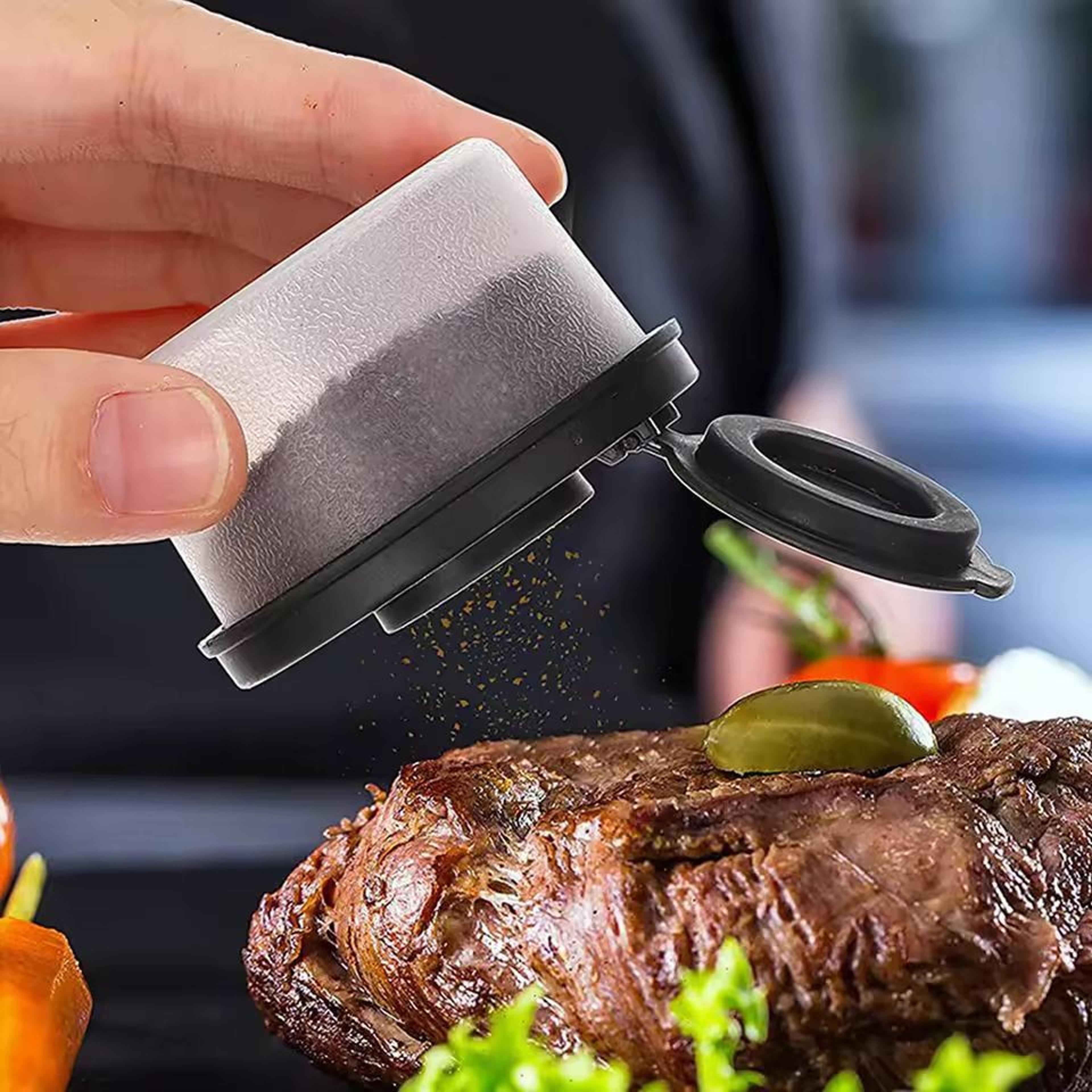 compact seasoning shaker set – mini salt & pepper dispensers for home, travel & outdoor cooking