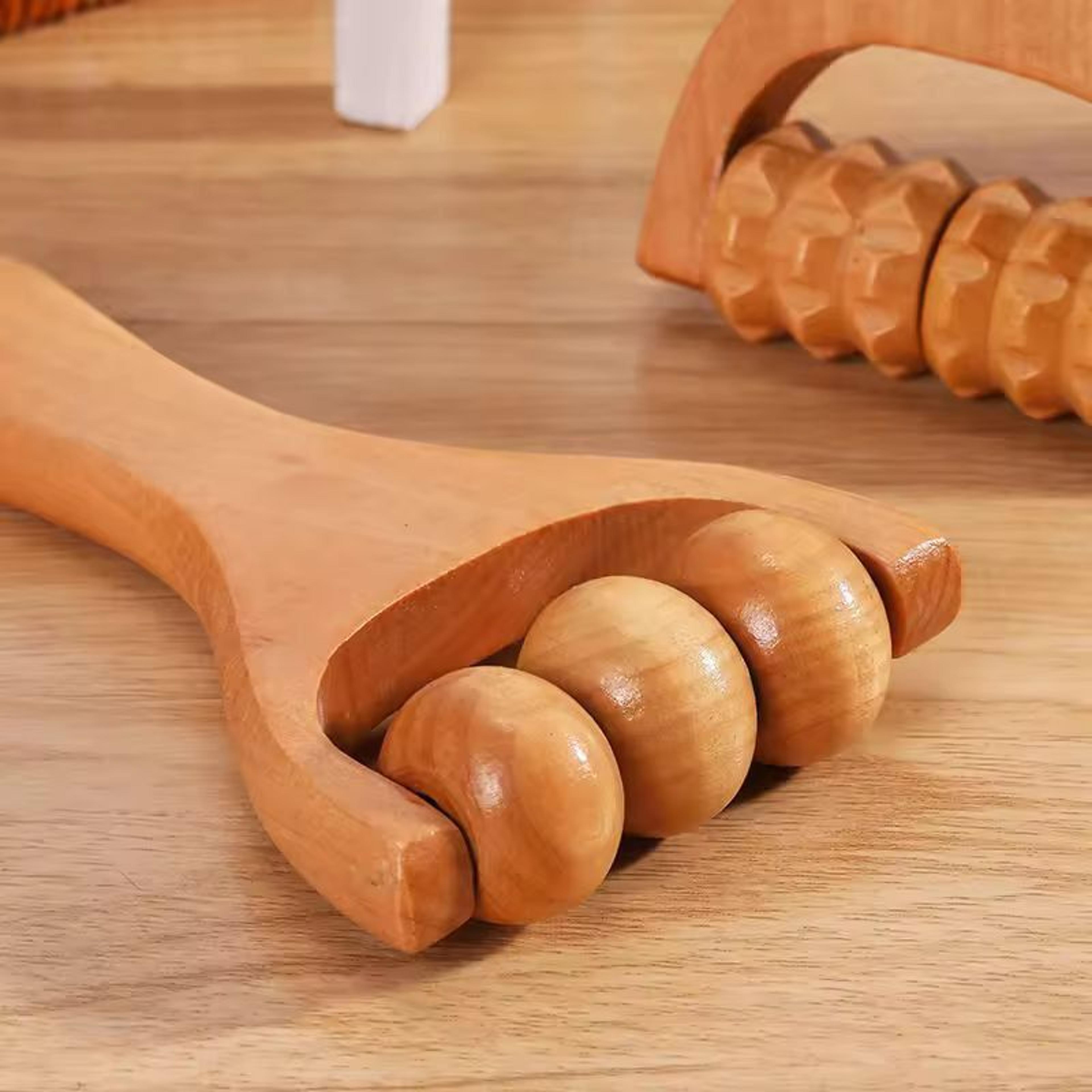 WholeBody Wooden Roller Massager  Neck Shoulder Foot  Leg Relief 2