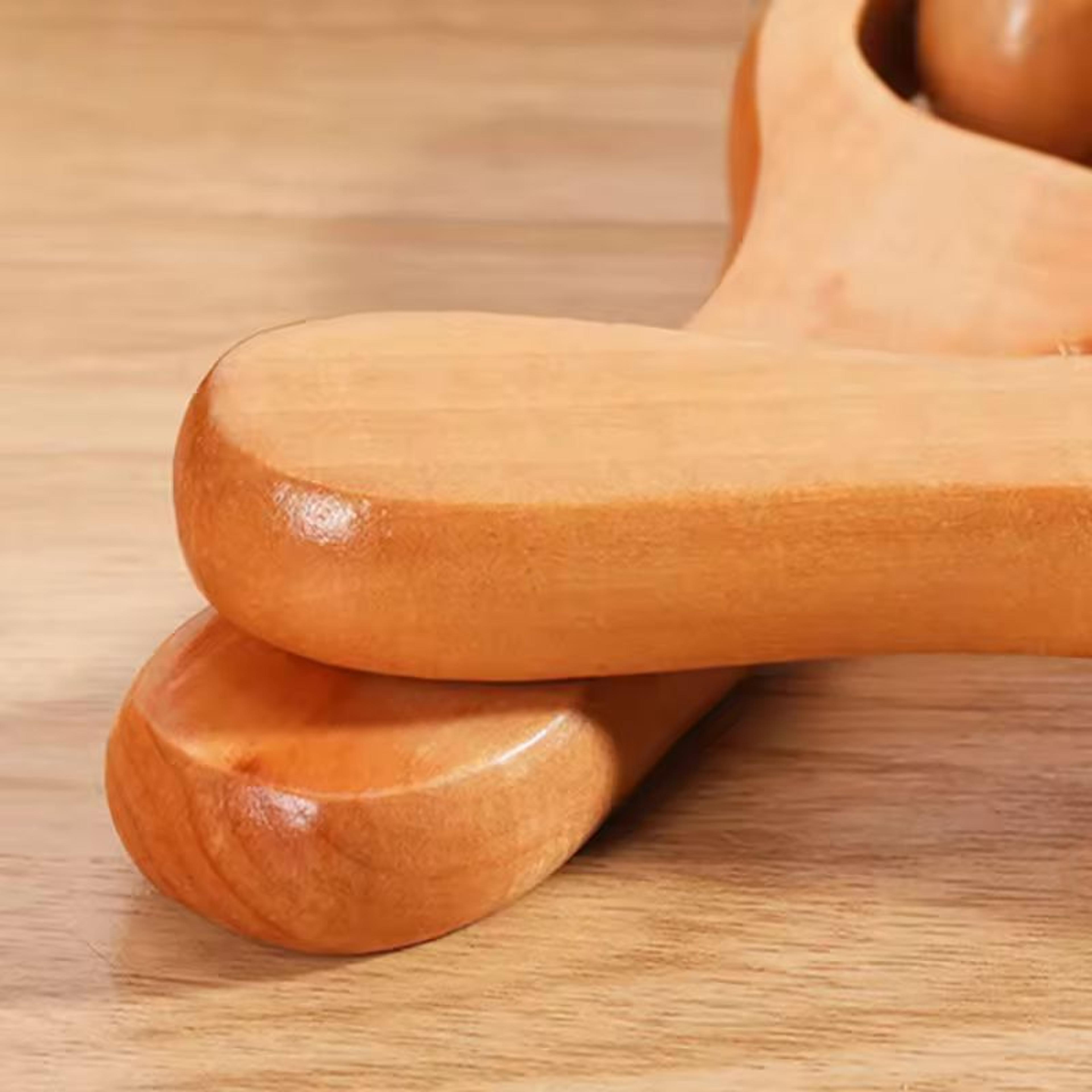 WholeBody Wooden Roller Massager  Neck Shoulder Foot  Leg Relief 4